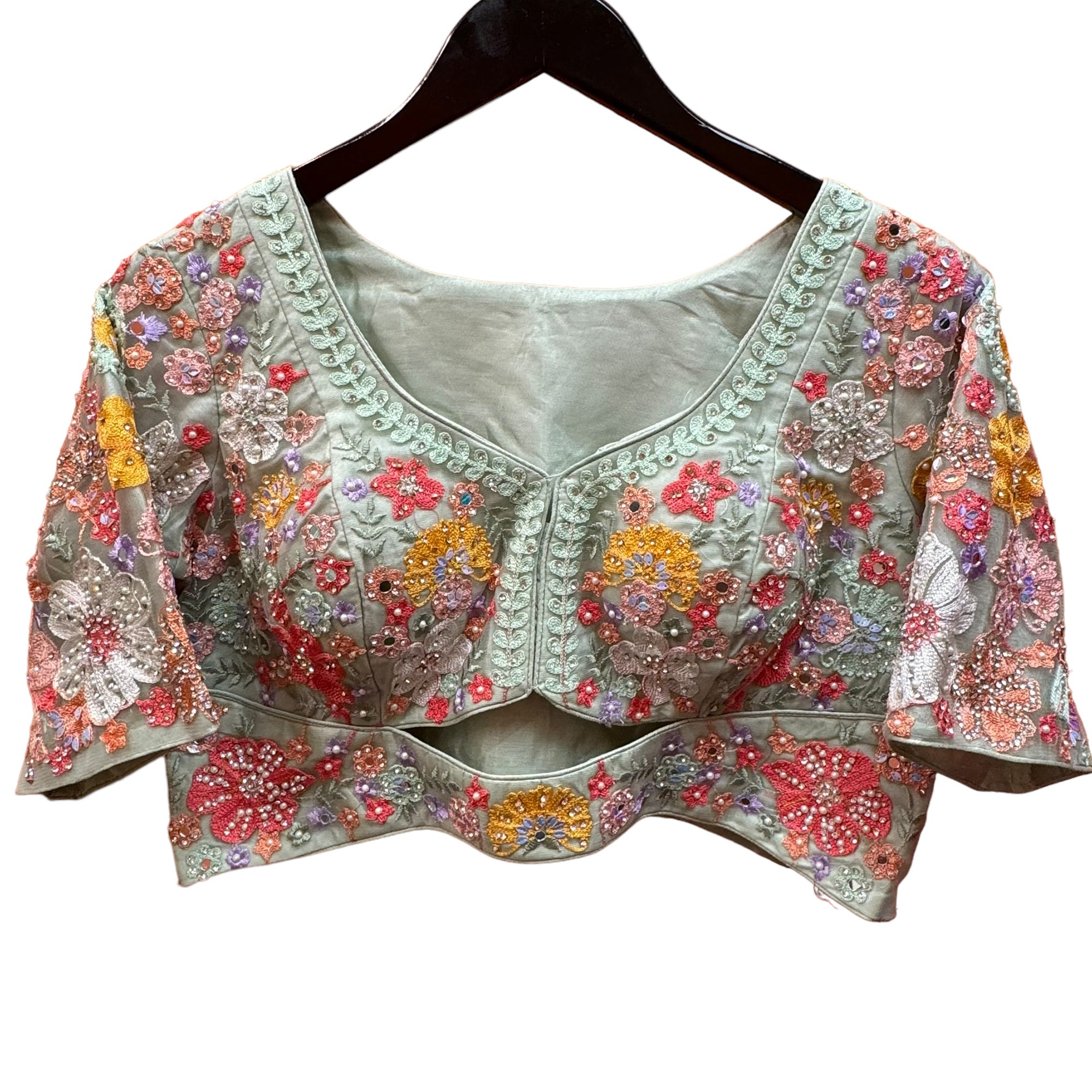 Embroidered Floral Lehenga Sets-2 Colors - Vintage India NYC