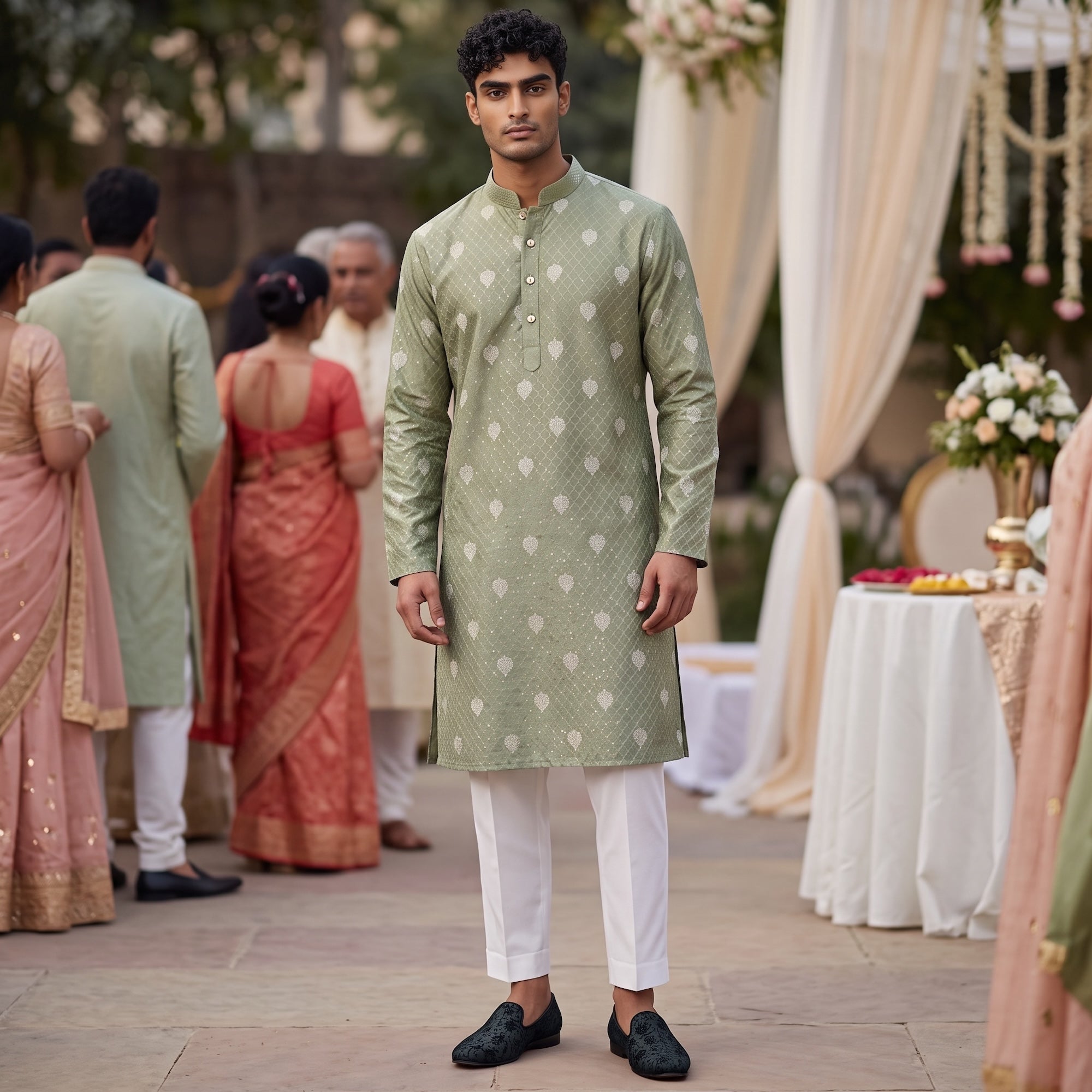 Sage Patta Kurta
