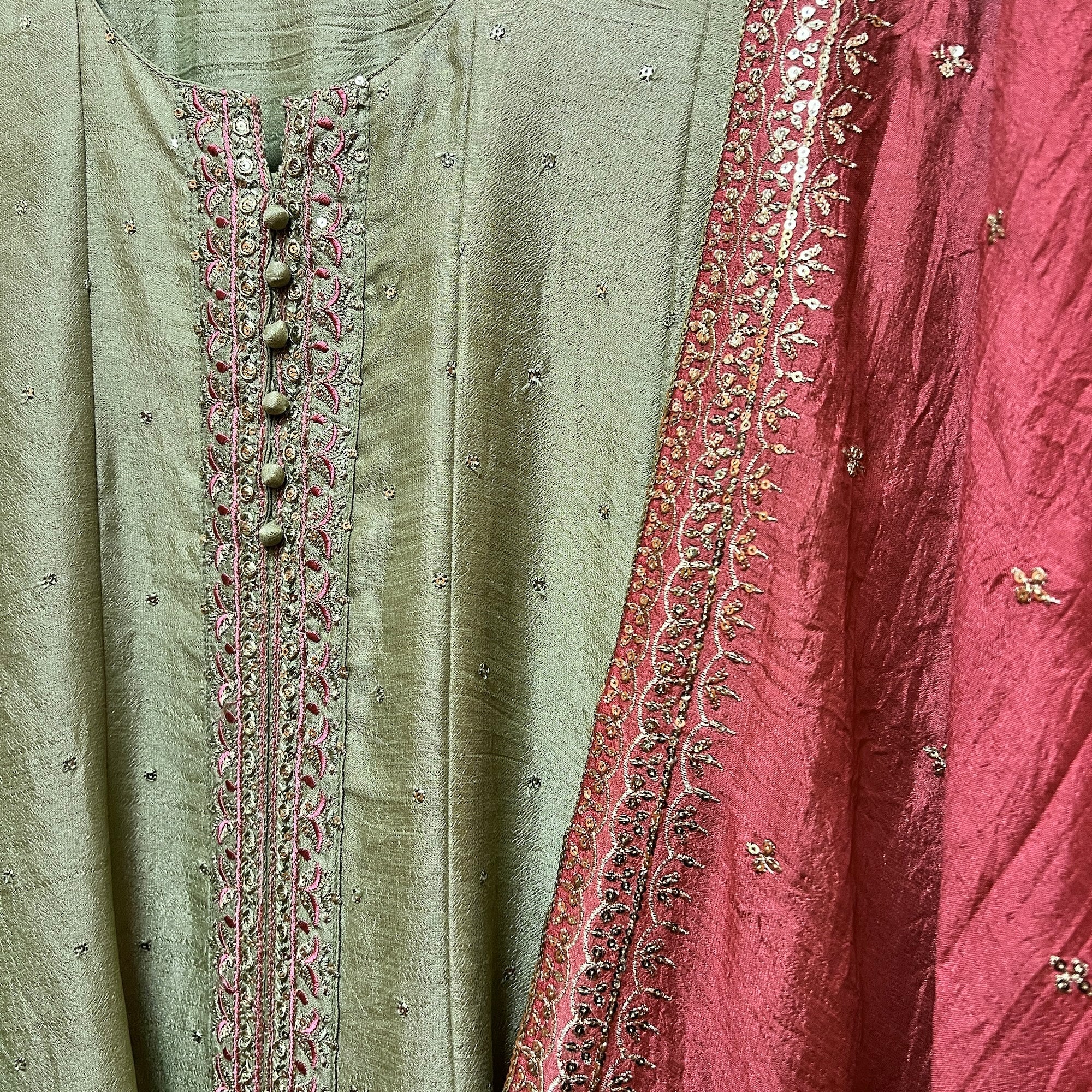 Long Anarkali Set-Various Colors - Vintage India NYC
