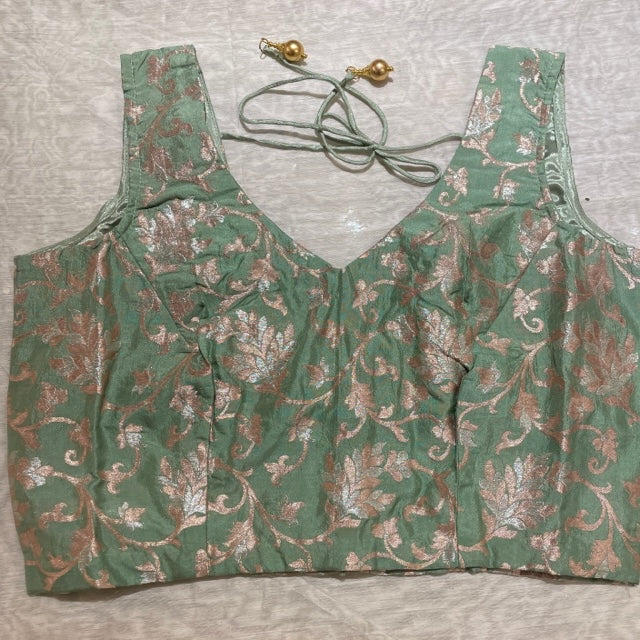 Brocade Saree Blouses-Size 38 - Vintage India NYC