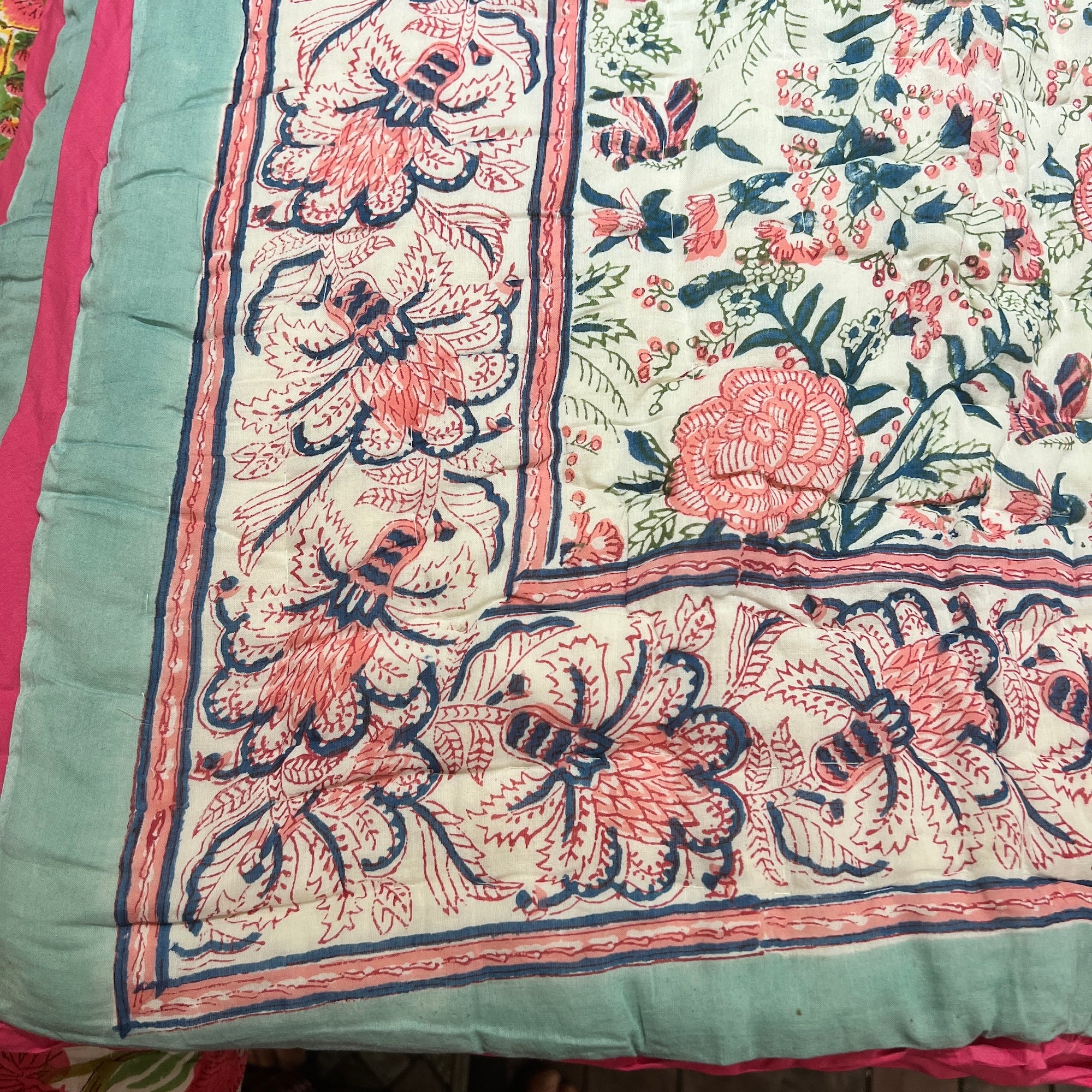 Reversible Hand Block Quilts-Twin-Various - Vintage India NYC