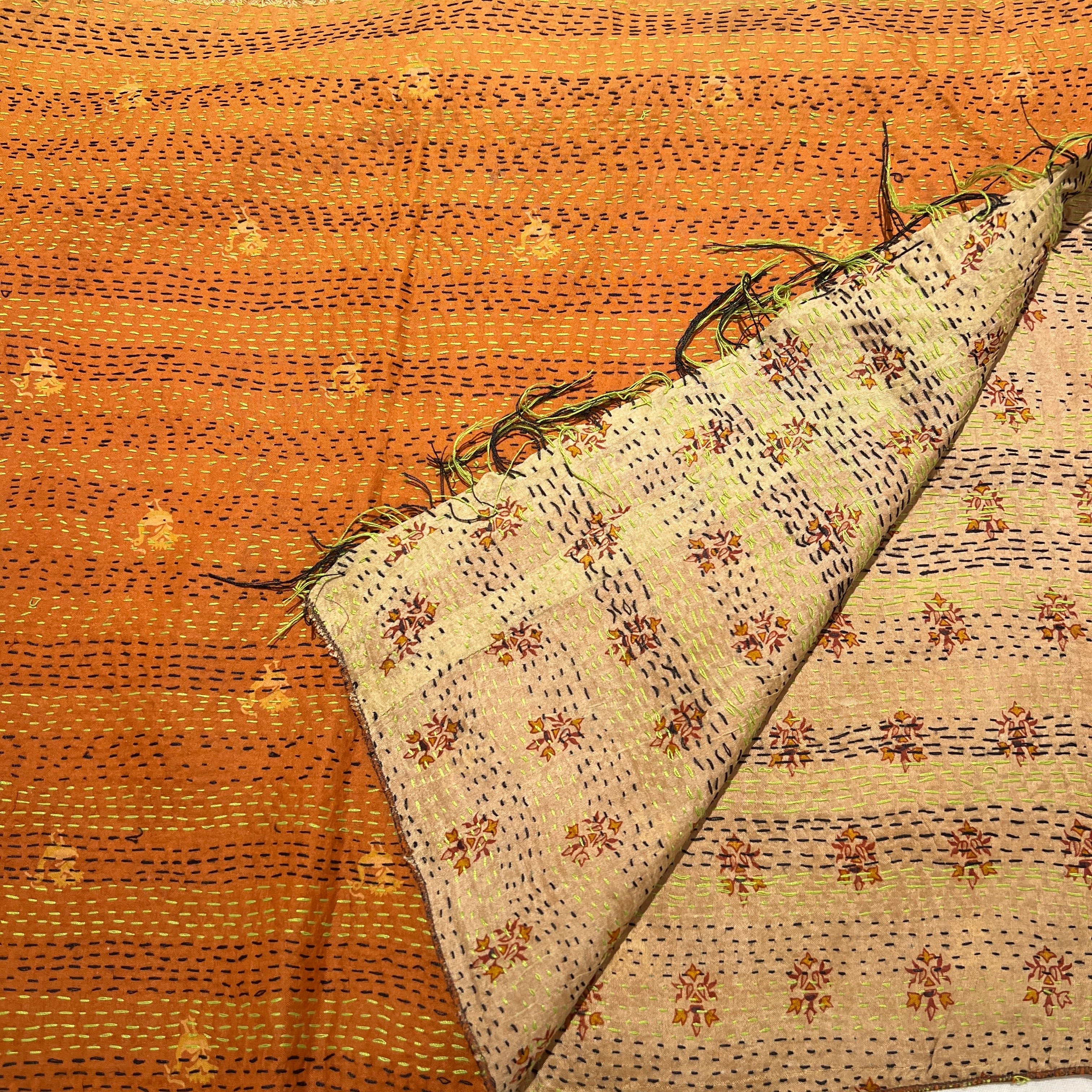 Silk Kantha Stoles - Vintage India NYC