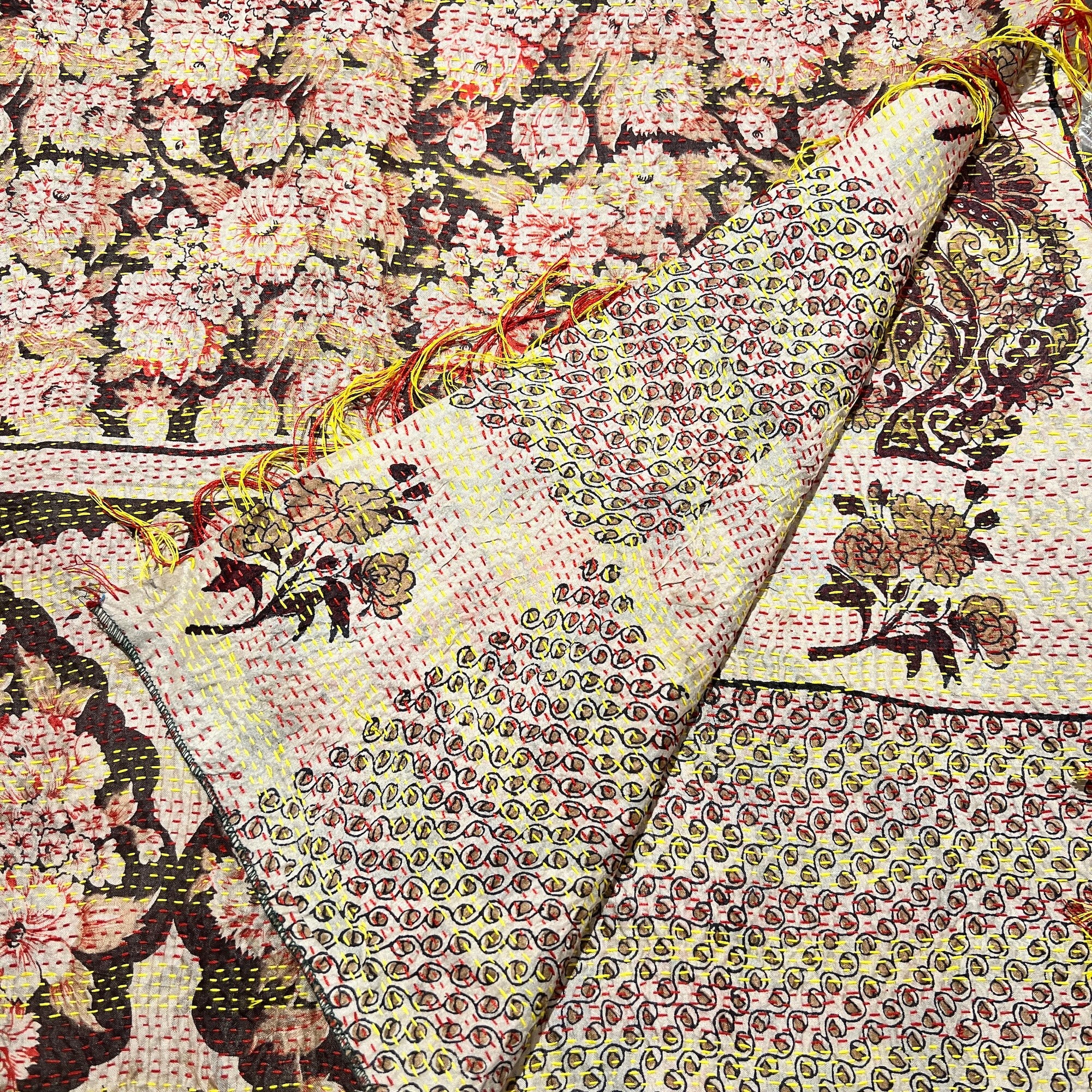 Silk Kantha Stoles - Vintage India NYC