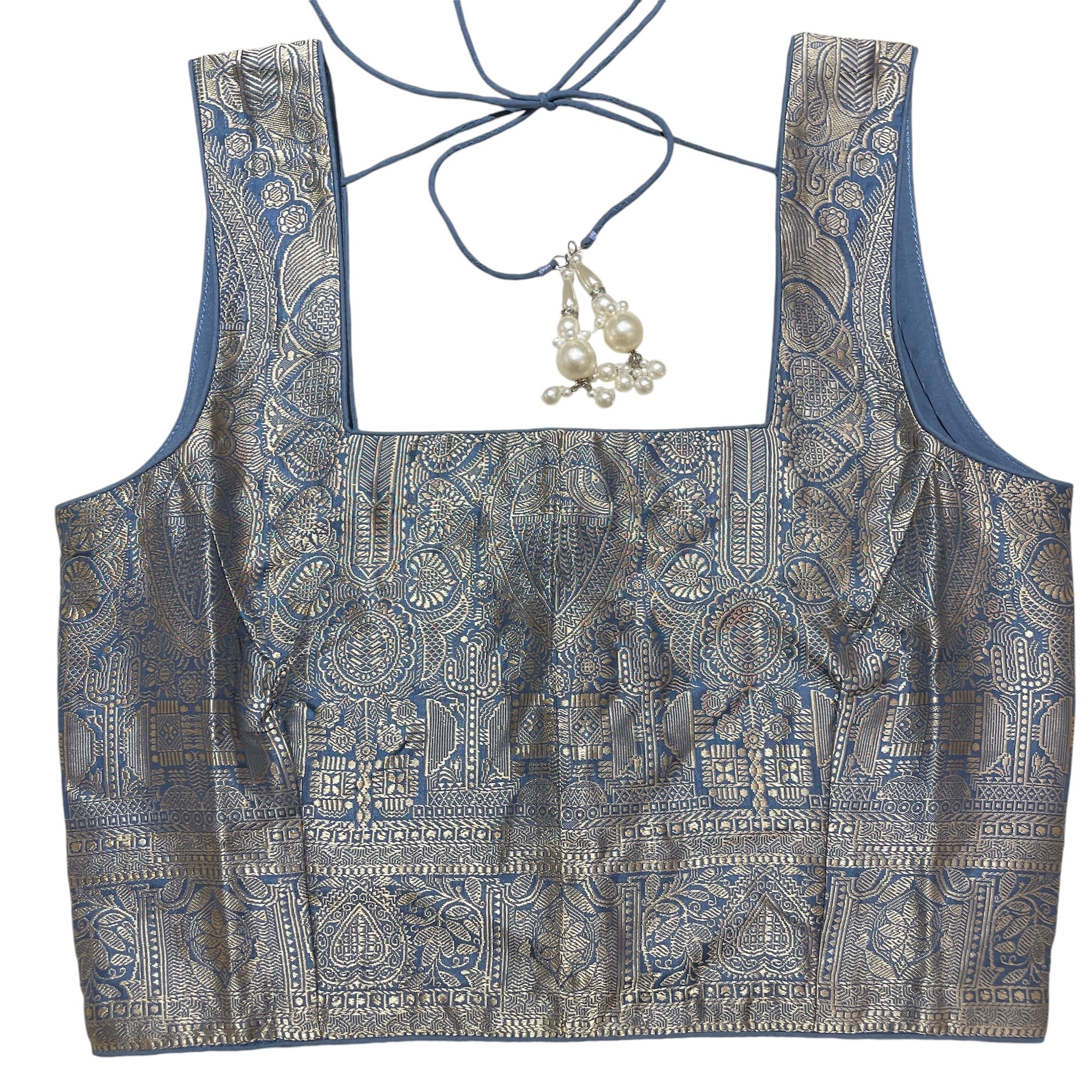 Brocade & Embroidered Saree Blouses 2-Size 30