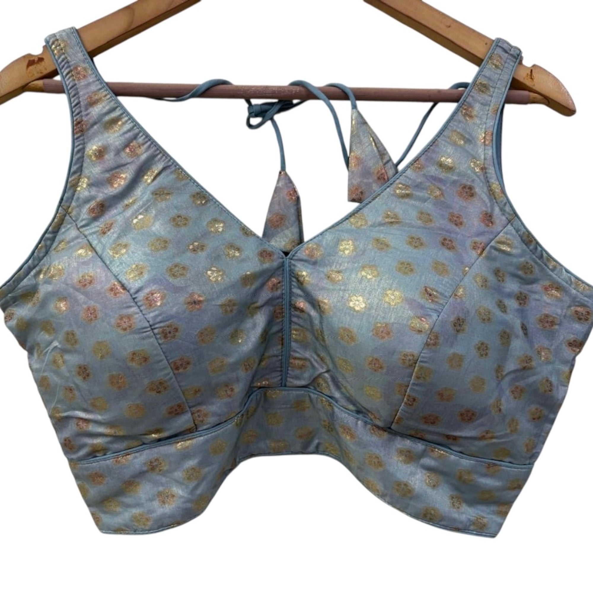 Muted Colors V Neck Choli Blouse -Various - Vintage India NYC