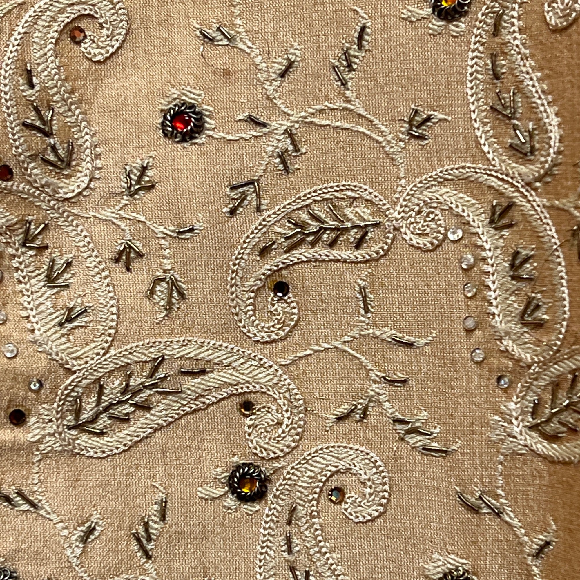 Tan Embroidered Sherwani - Vintage India NYC