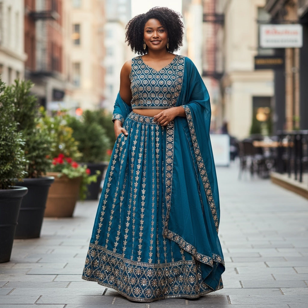 DT Plus Size Diamond Lehenga Sets