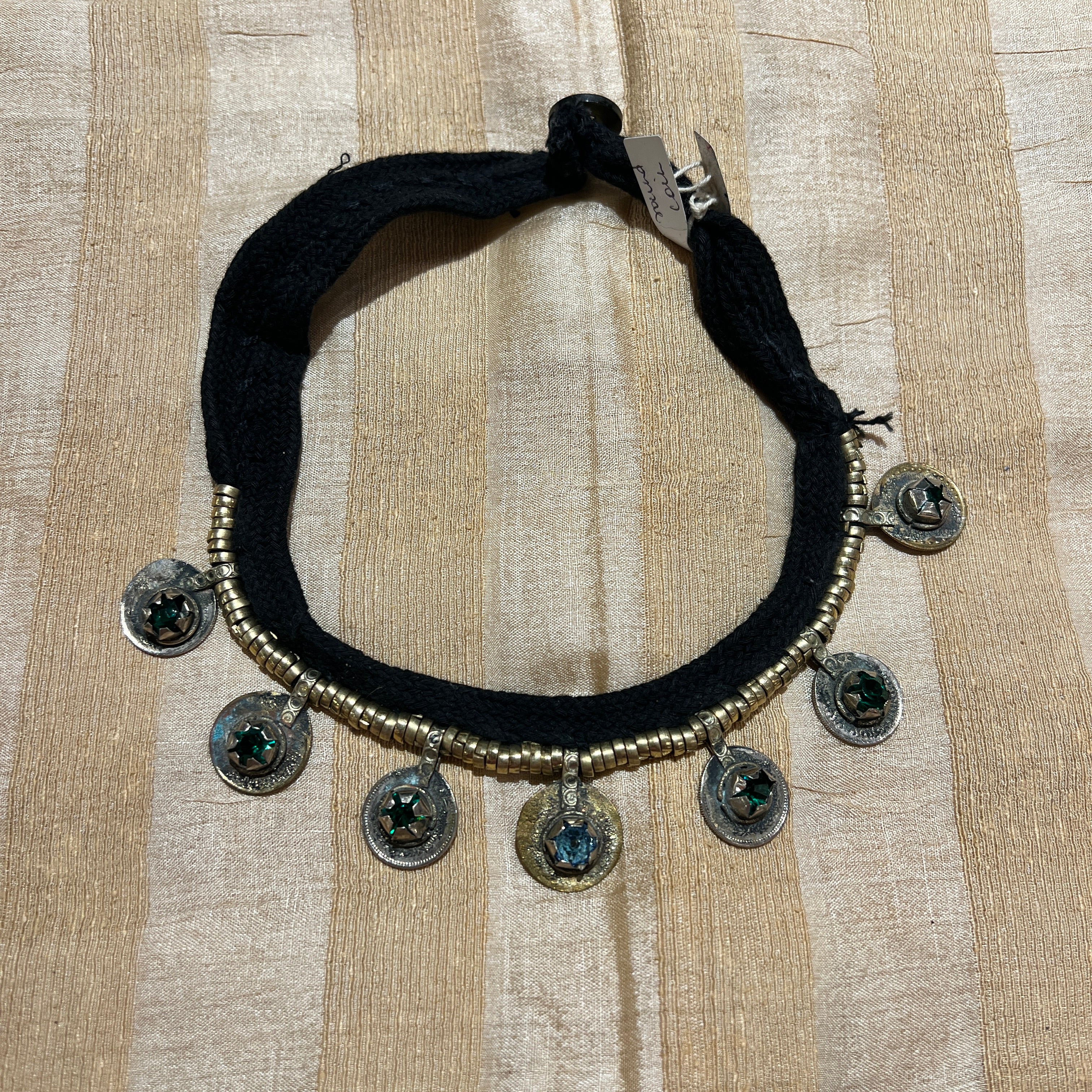 Afghani Round Coin Silver Metal Necklace-Various - Vintage India NYC