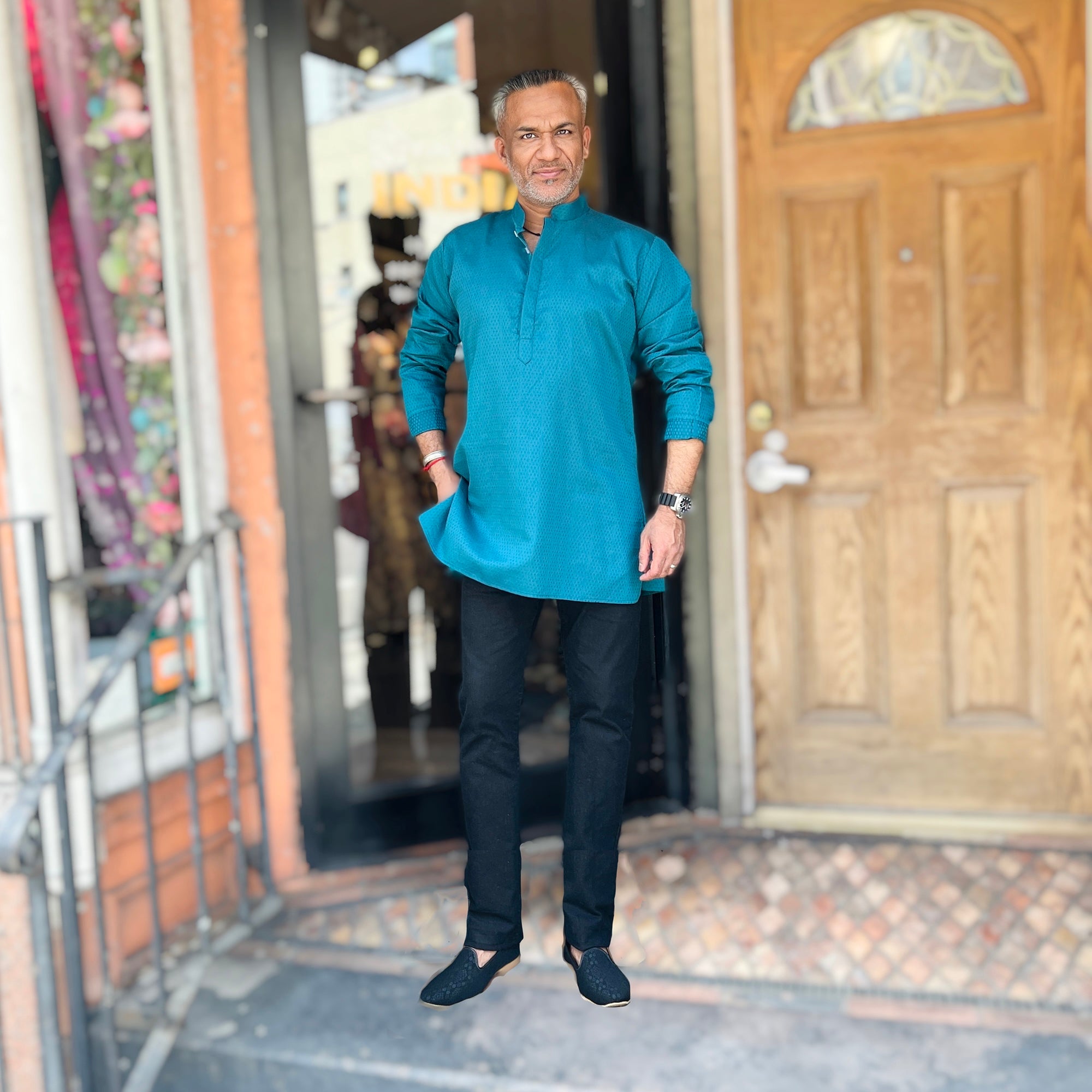 Shade Band Collar Short Kurta- Various Colors