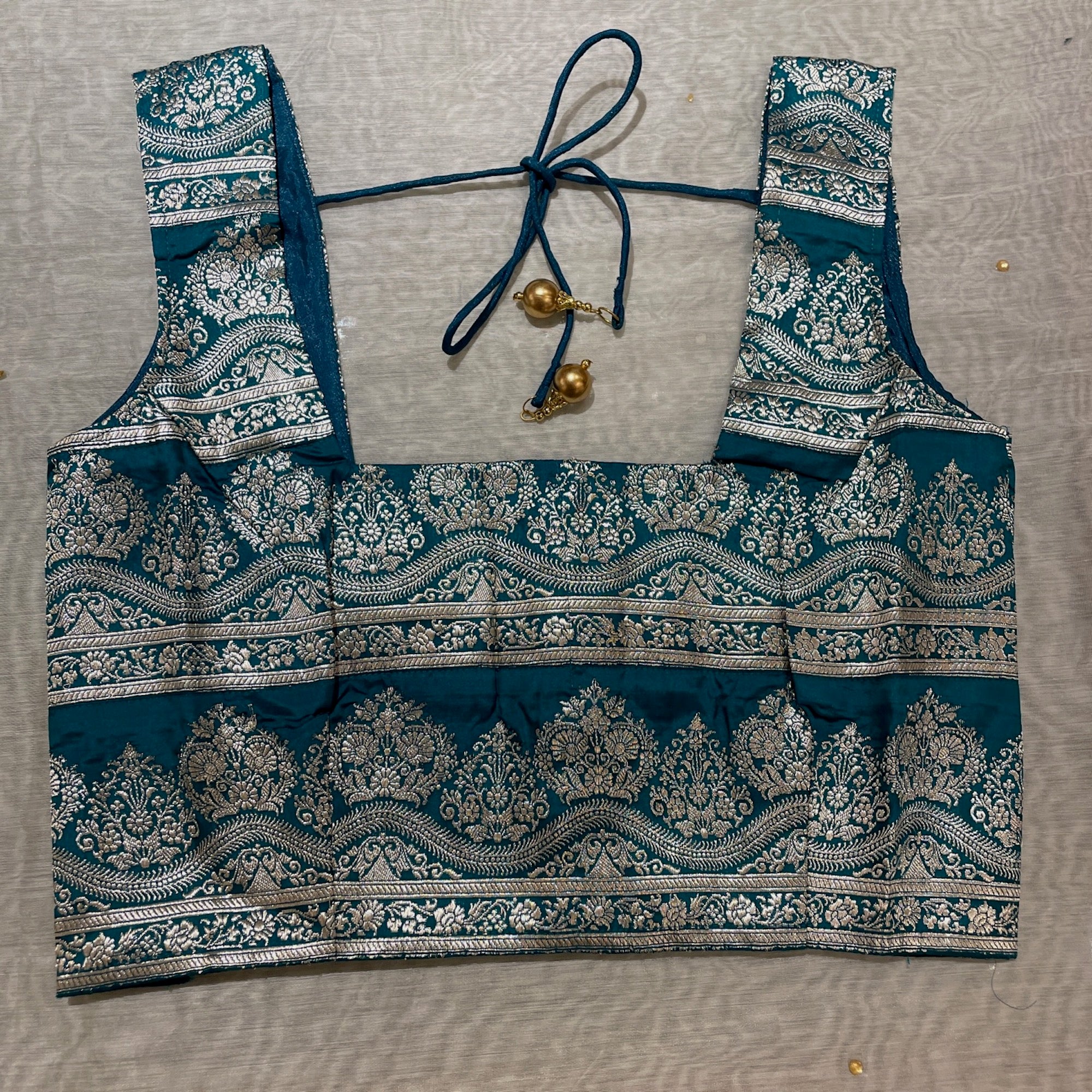 Brocade Saree Blouses-Size 30 - Vintage India NYC