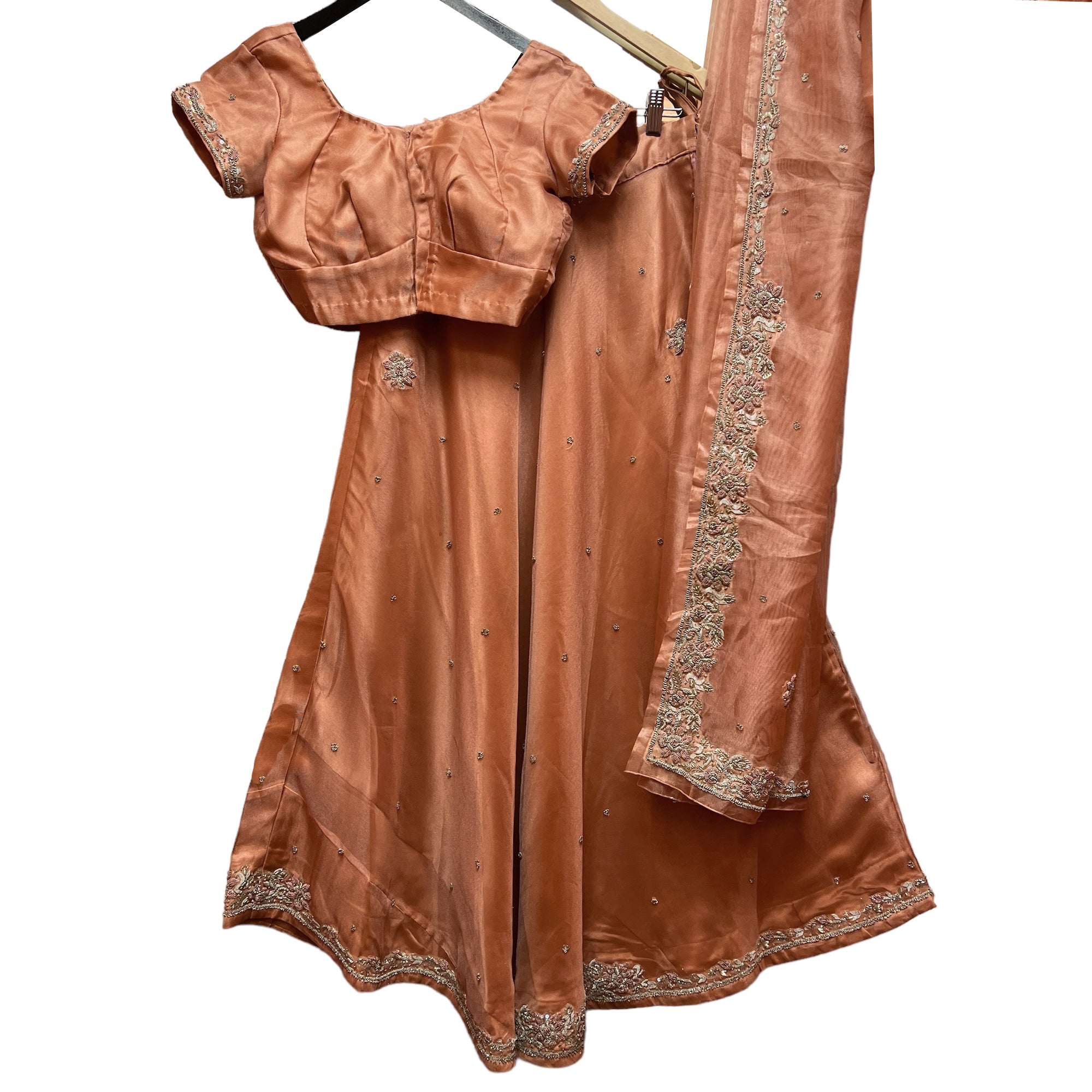 Vintage Copper Lehenga Set - Vintage India NYC