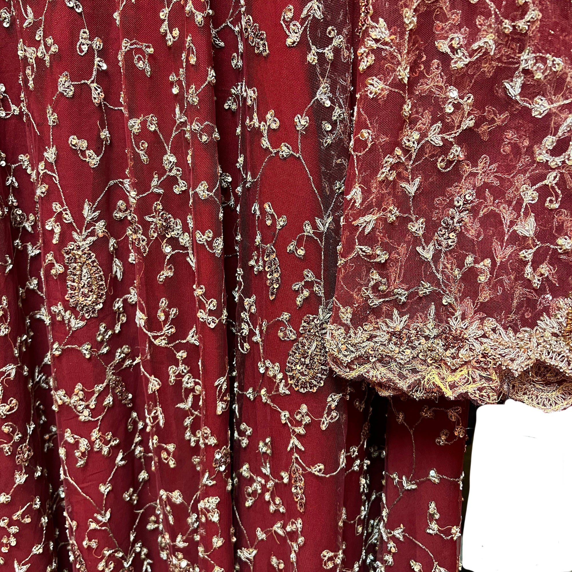 Vintage Maroon Lehenga Set - Vintage India NYC