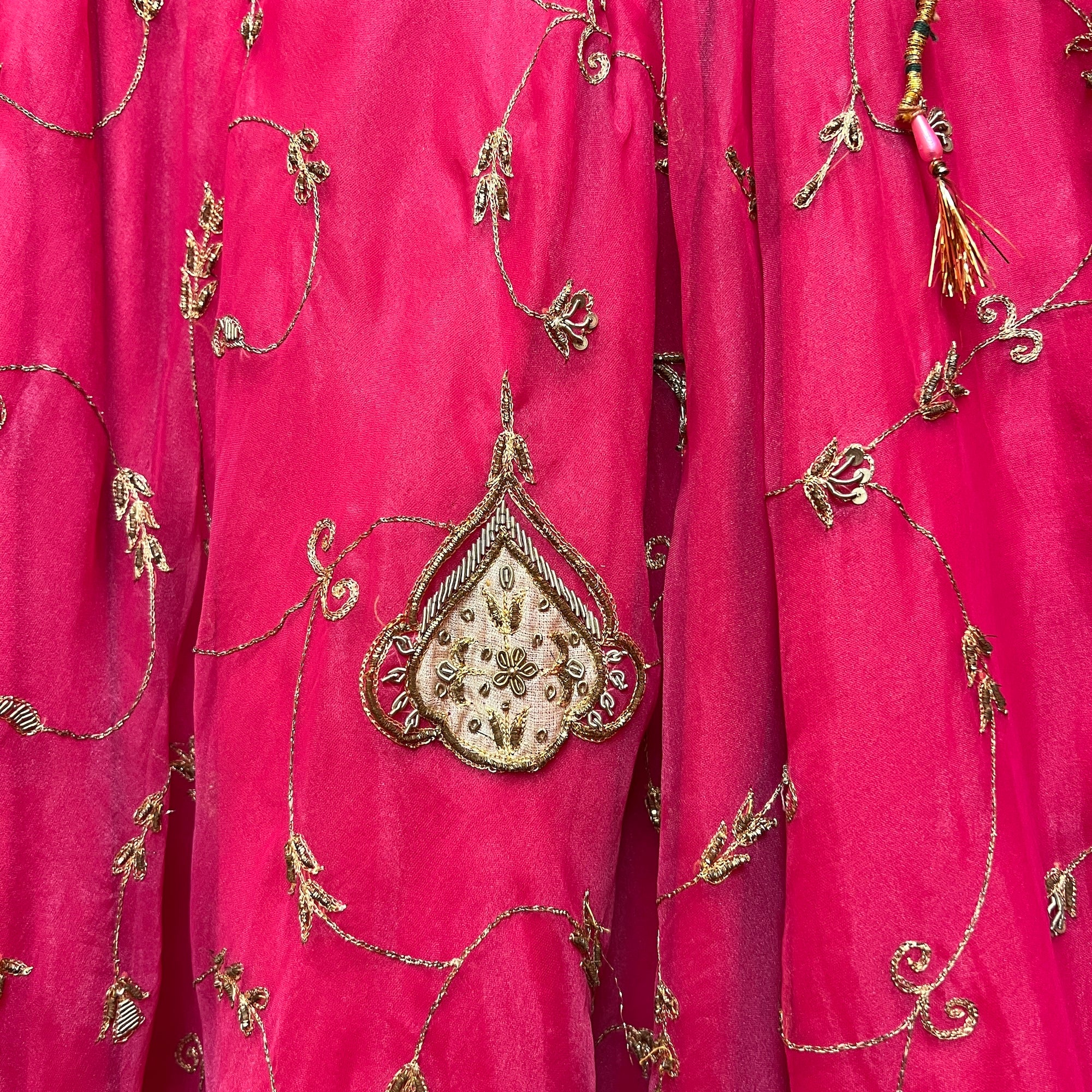 Vintage Lipstick Pink Lehenga Set - Vintage India NYC