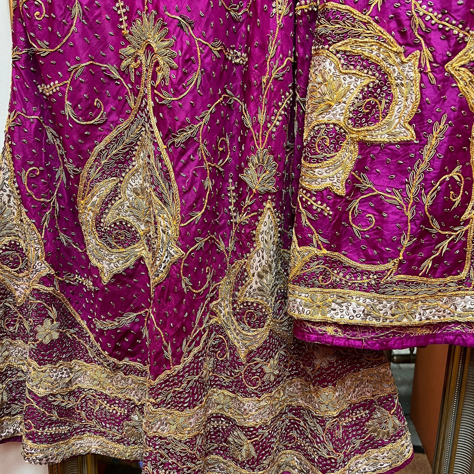 Vintage Magenta Lehenga Set - Vintage India NYC