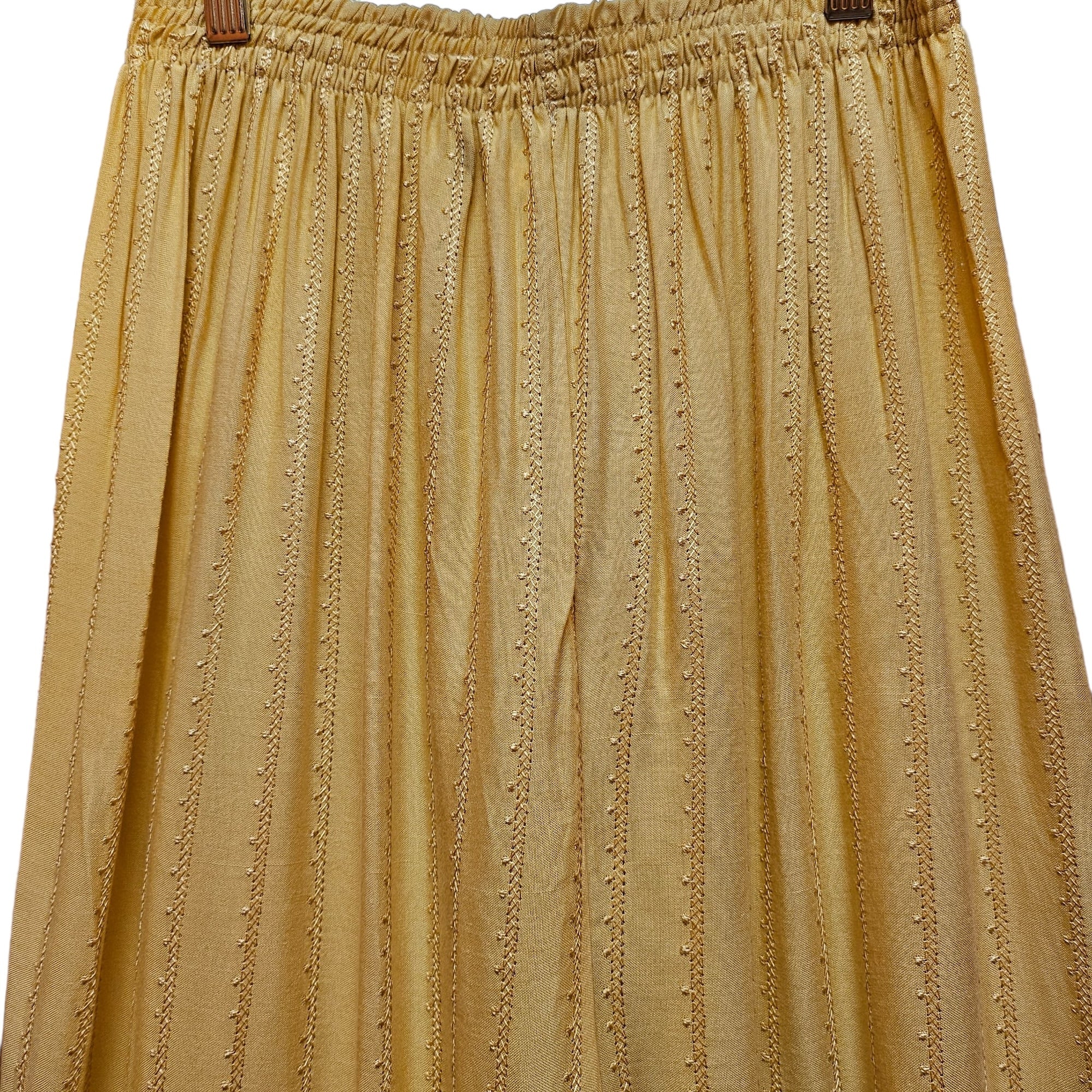 Embroidered Palazzo Pants-Neutrals - Vintage India NYC