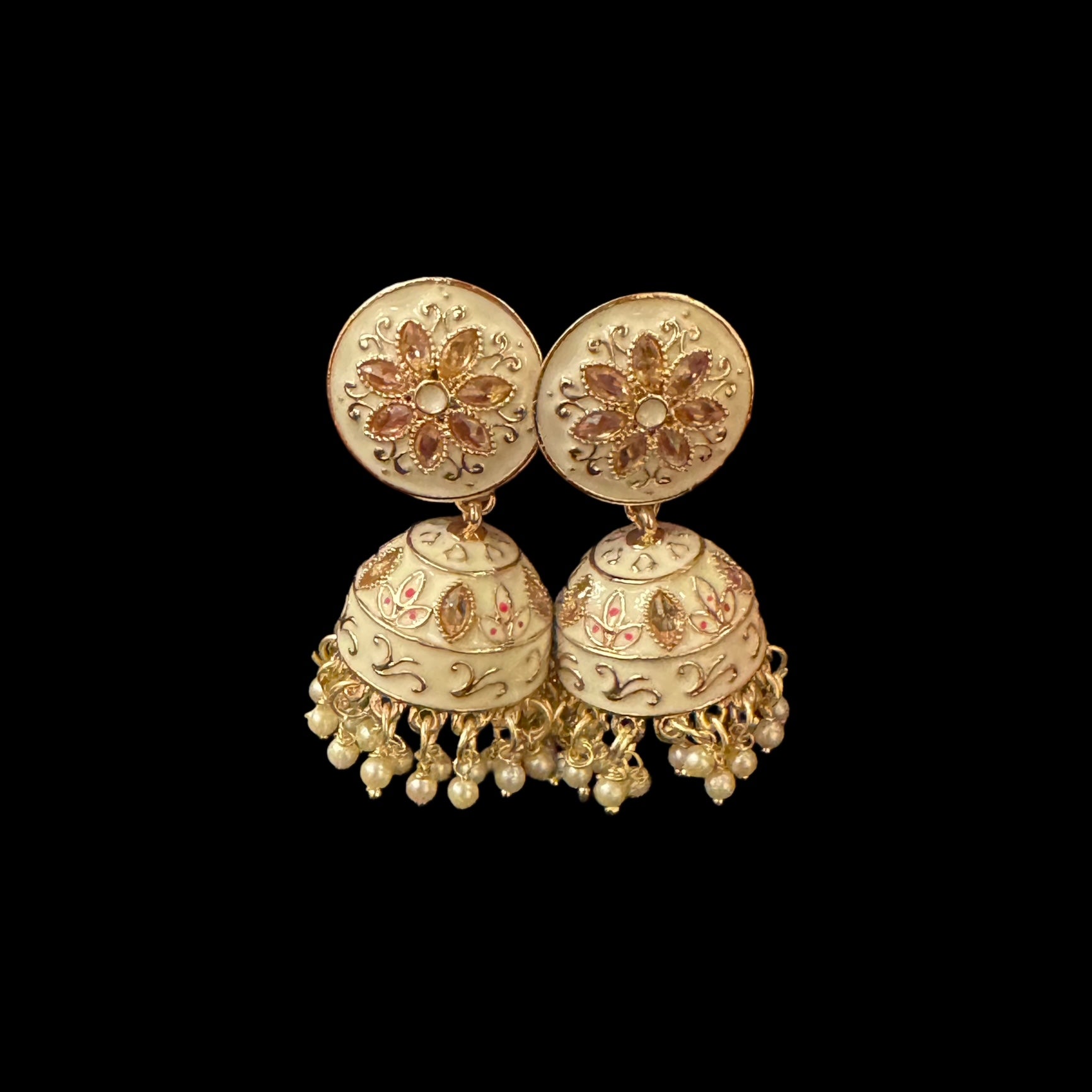 DT Meenakari Jhumka Earrings-Many Colors