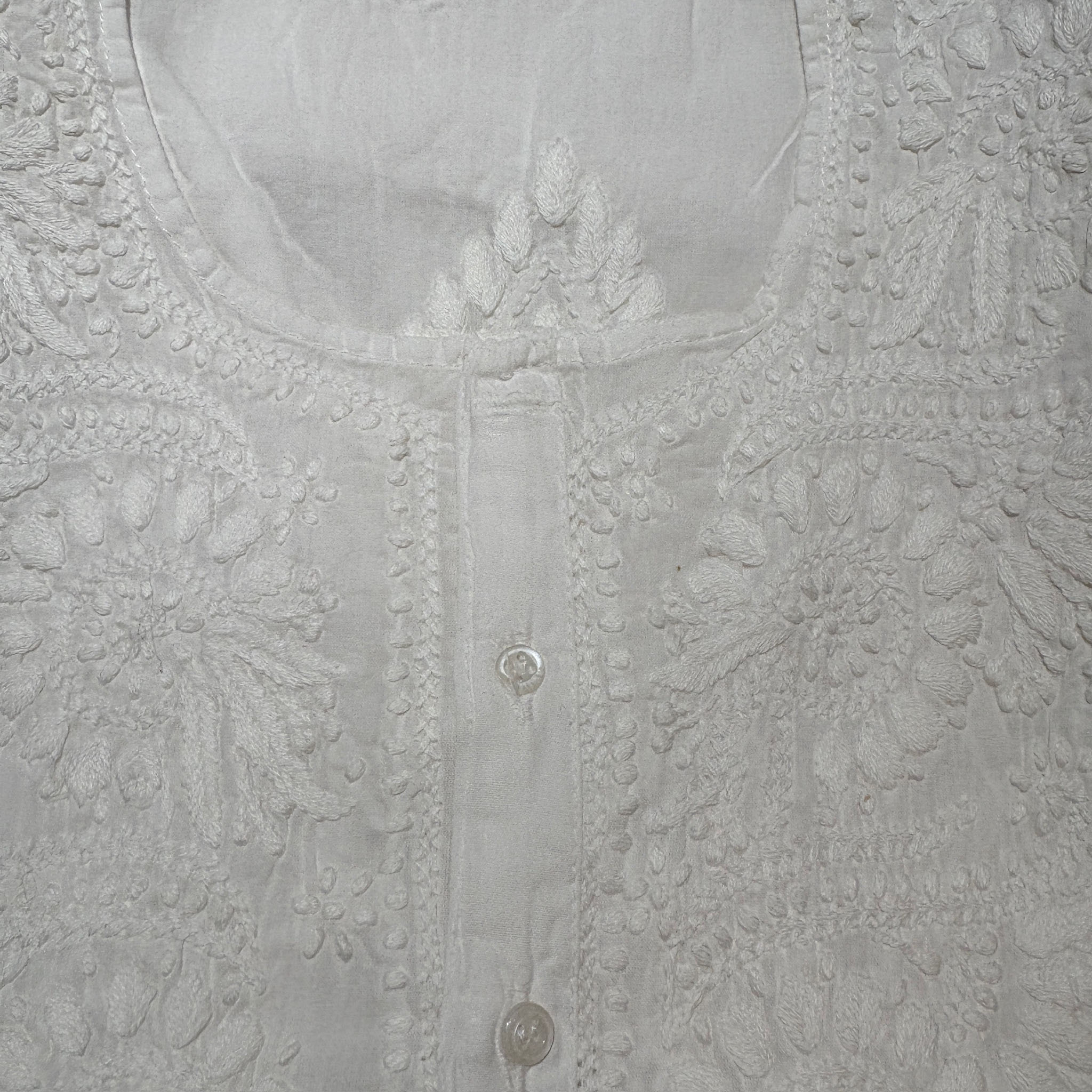 MA Short Embroidered Cotton Kurti-Size 30