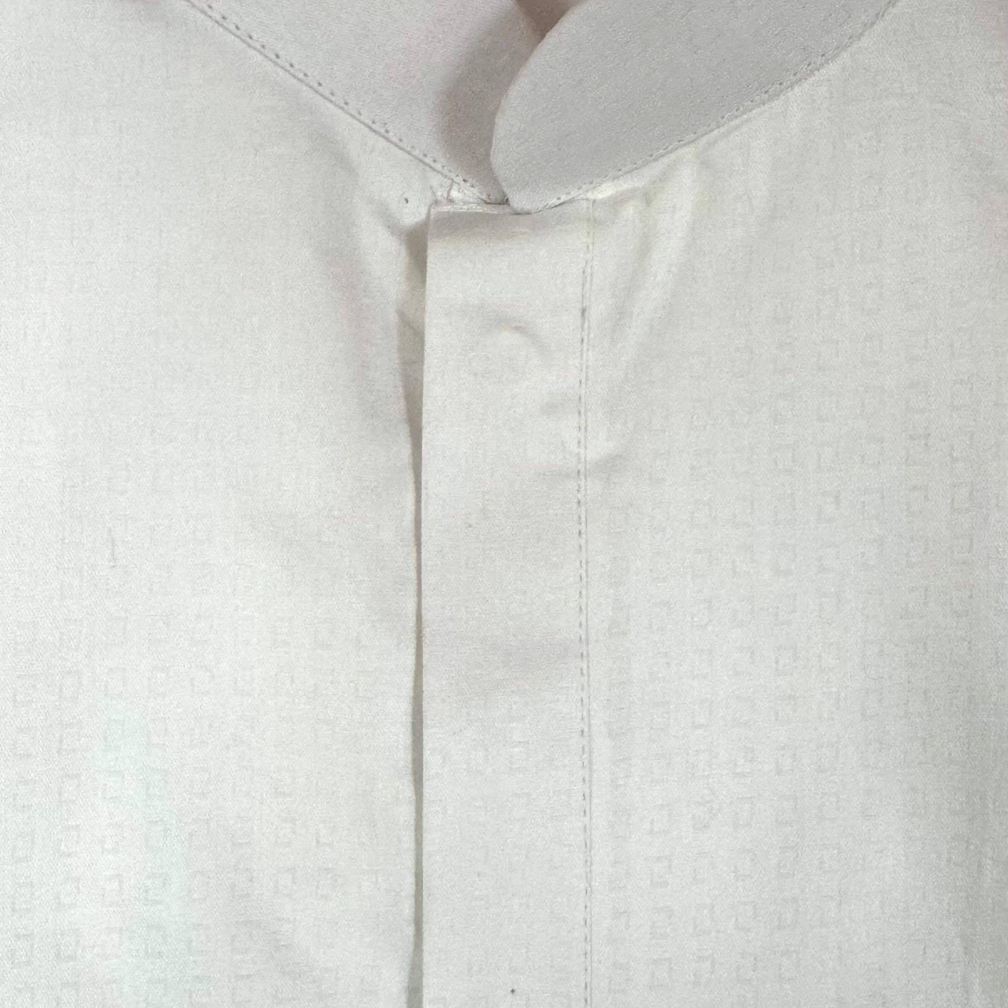 YD White Cotton Pattern Mens Kurta