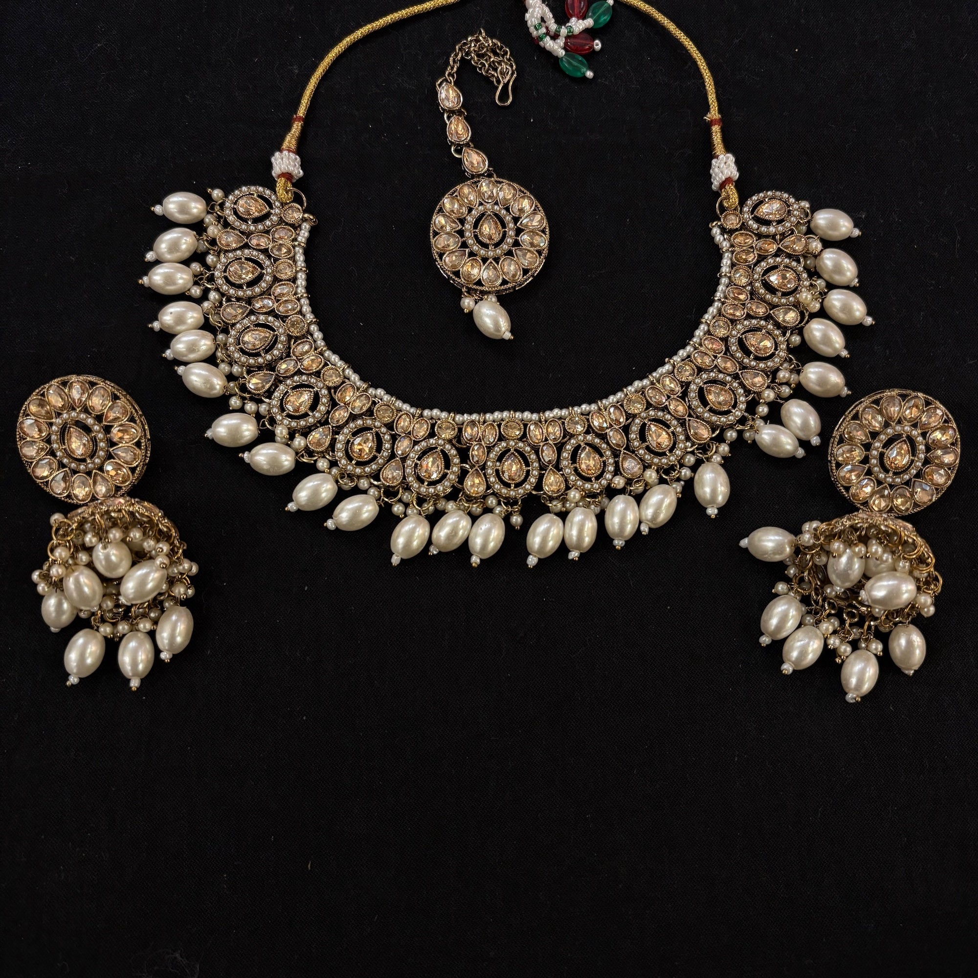 White Pearl Necklace Sets - Vintage India NYC