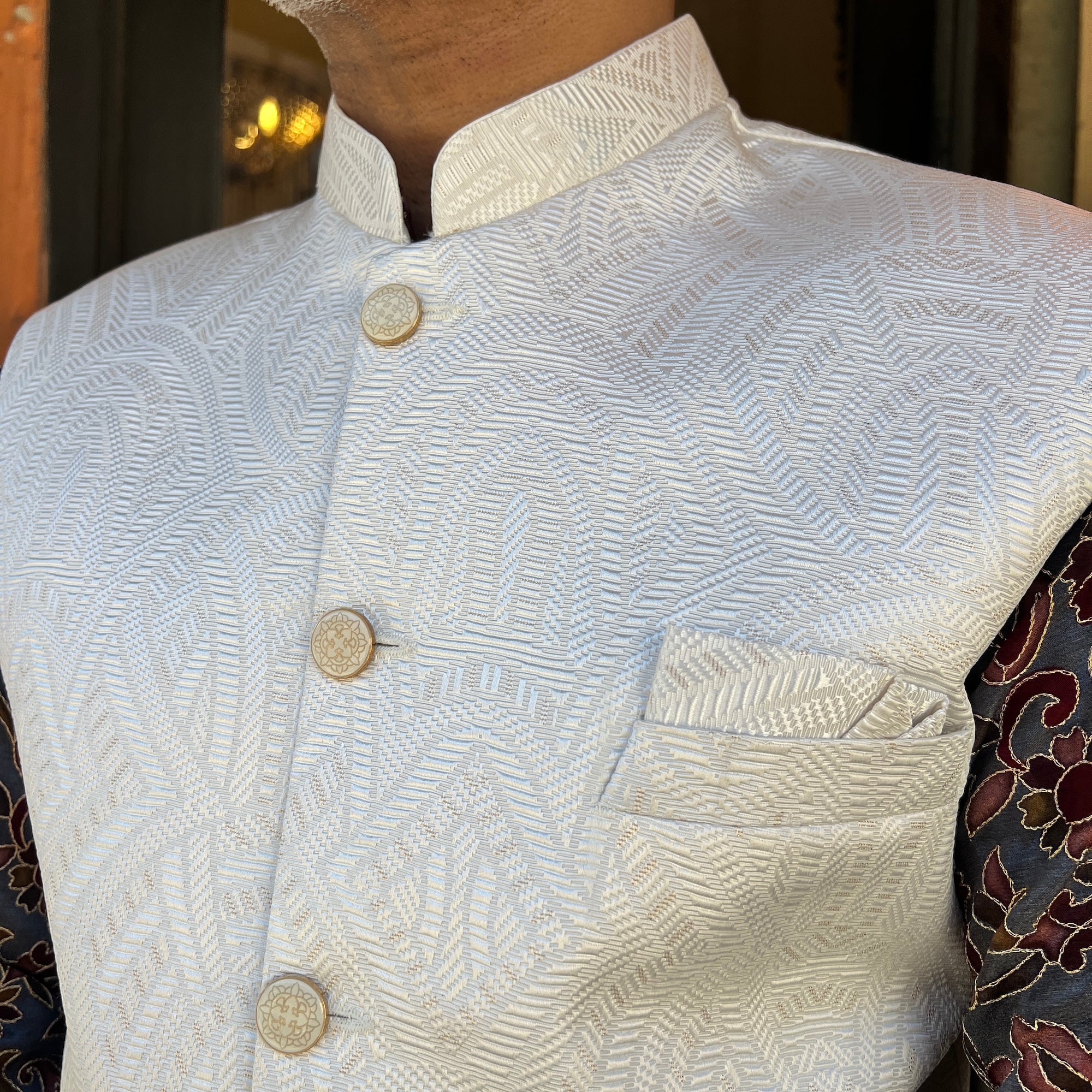 Ivory Textured Vest