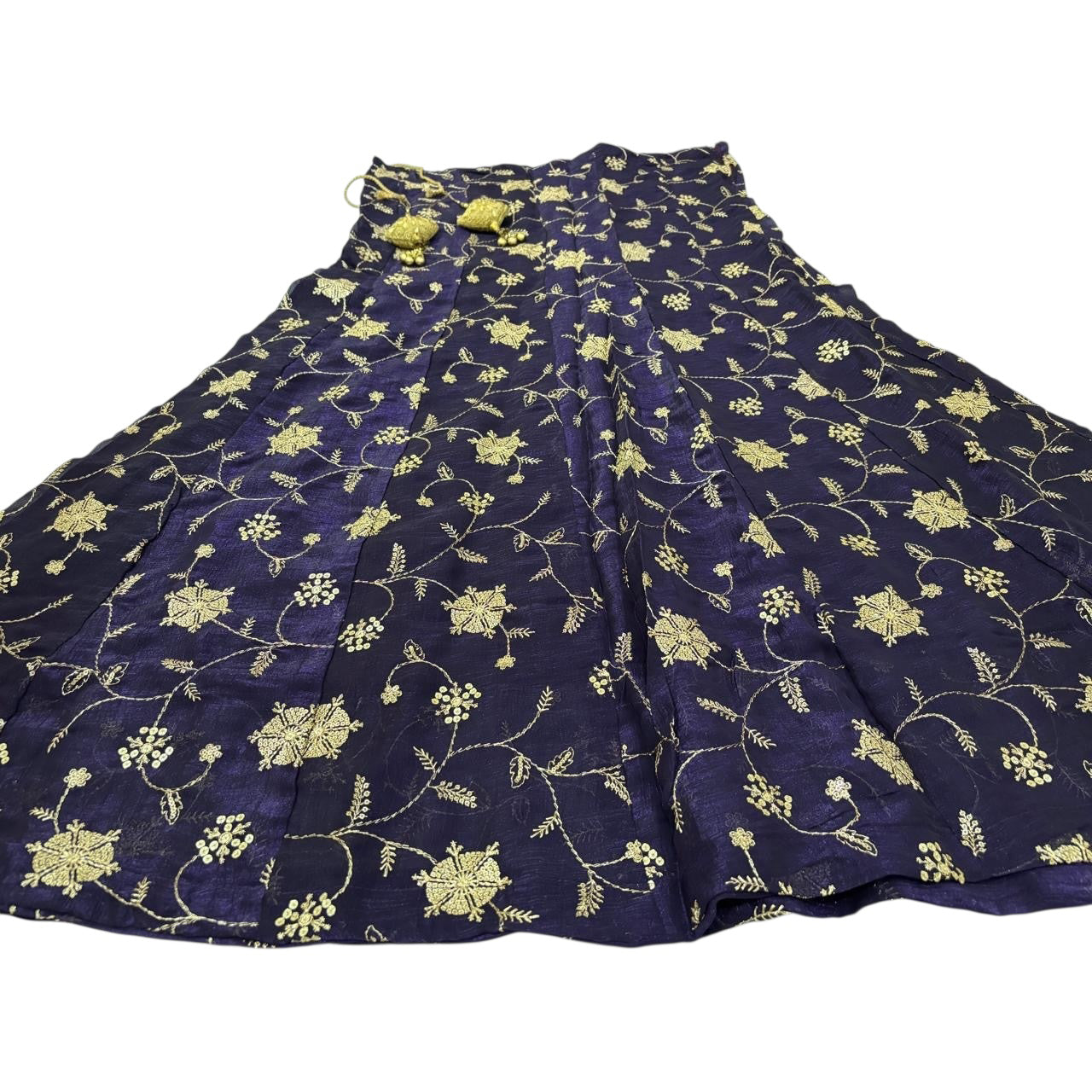 Embroidered Floral Lehengas-Short-3 Colors - Vintage India NYC