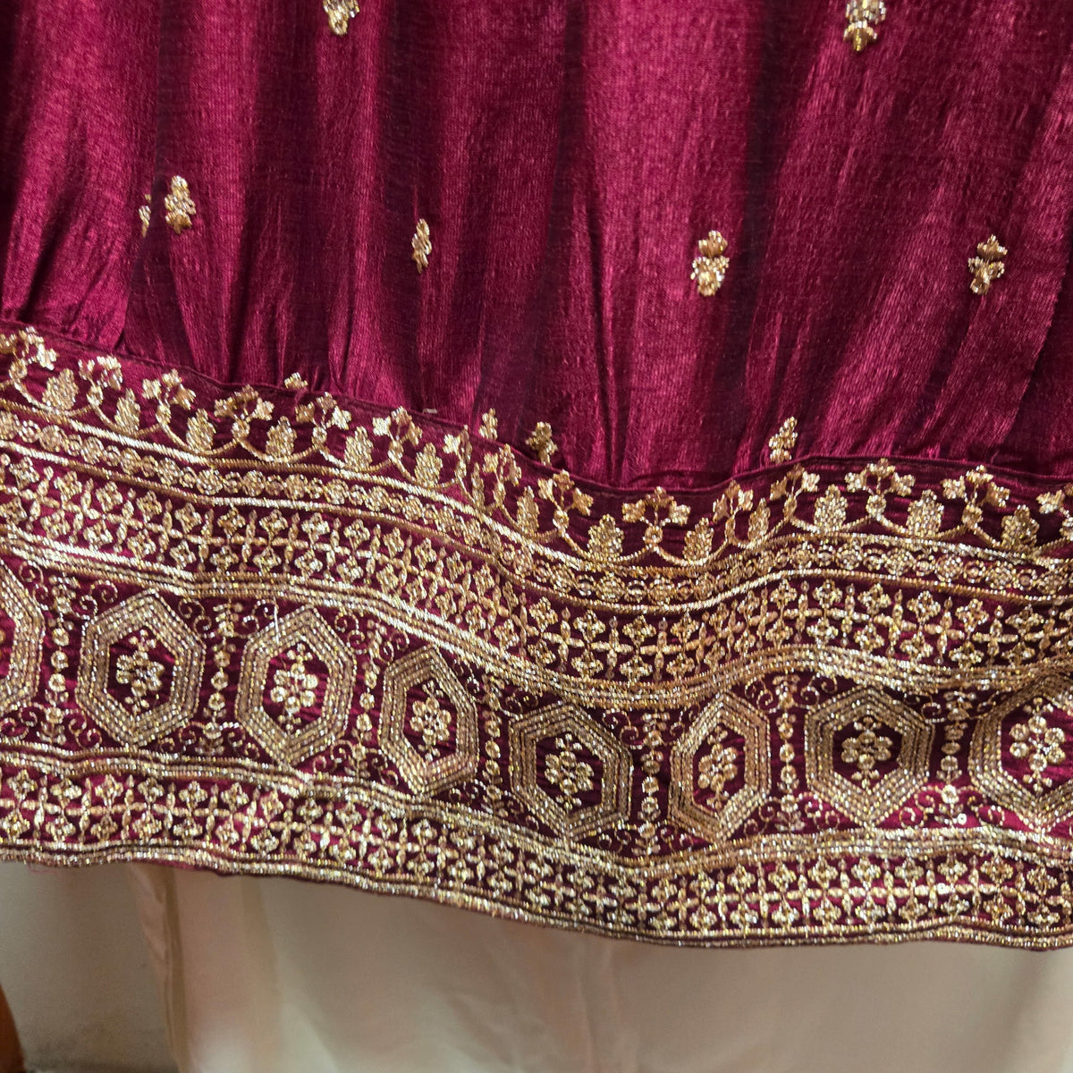 DT Round Neck Embroidered Lehengas-Colors