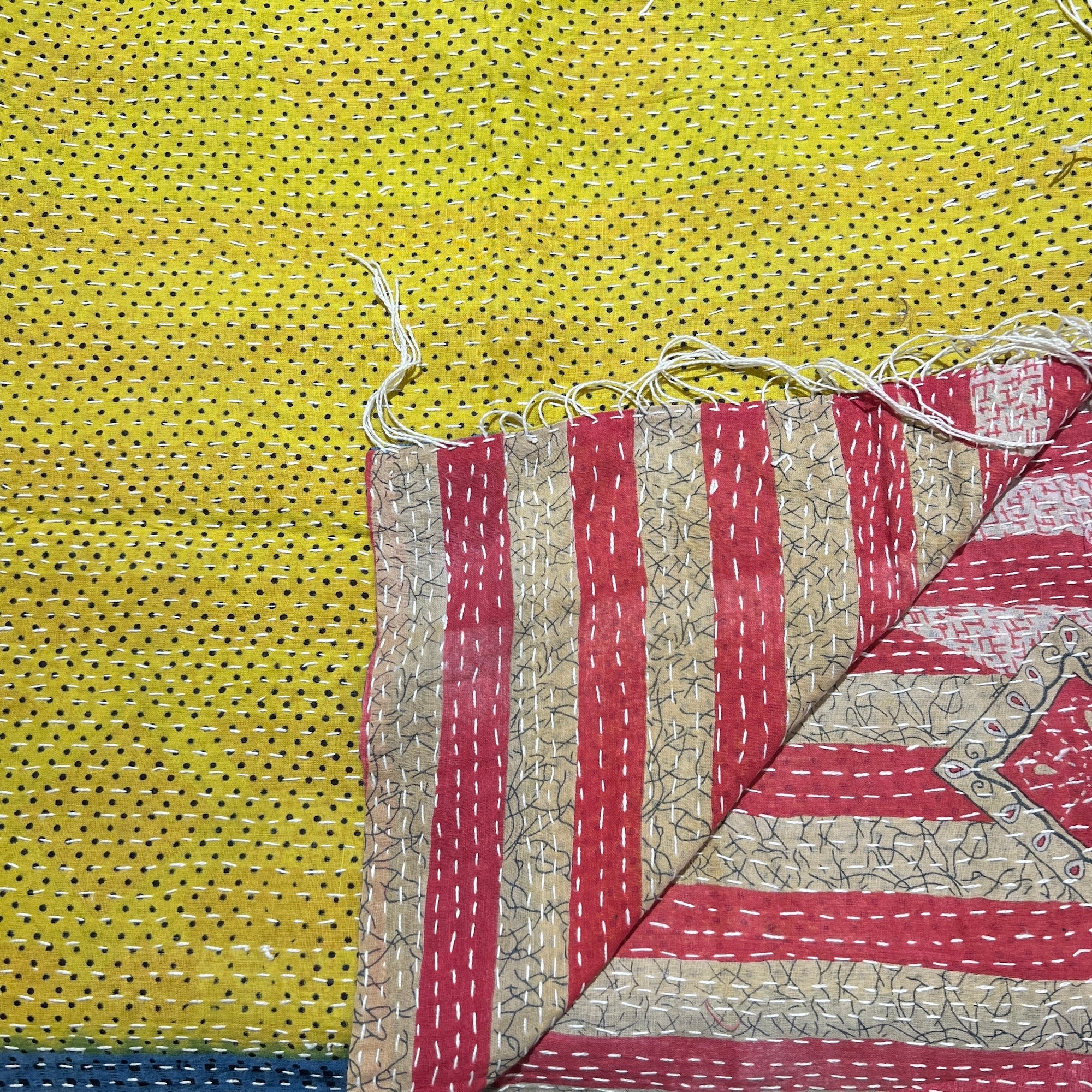 Cotton Kantha Scarves - Vintage India NYC