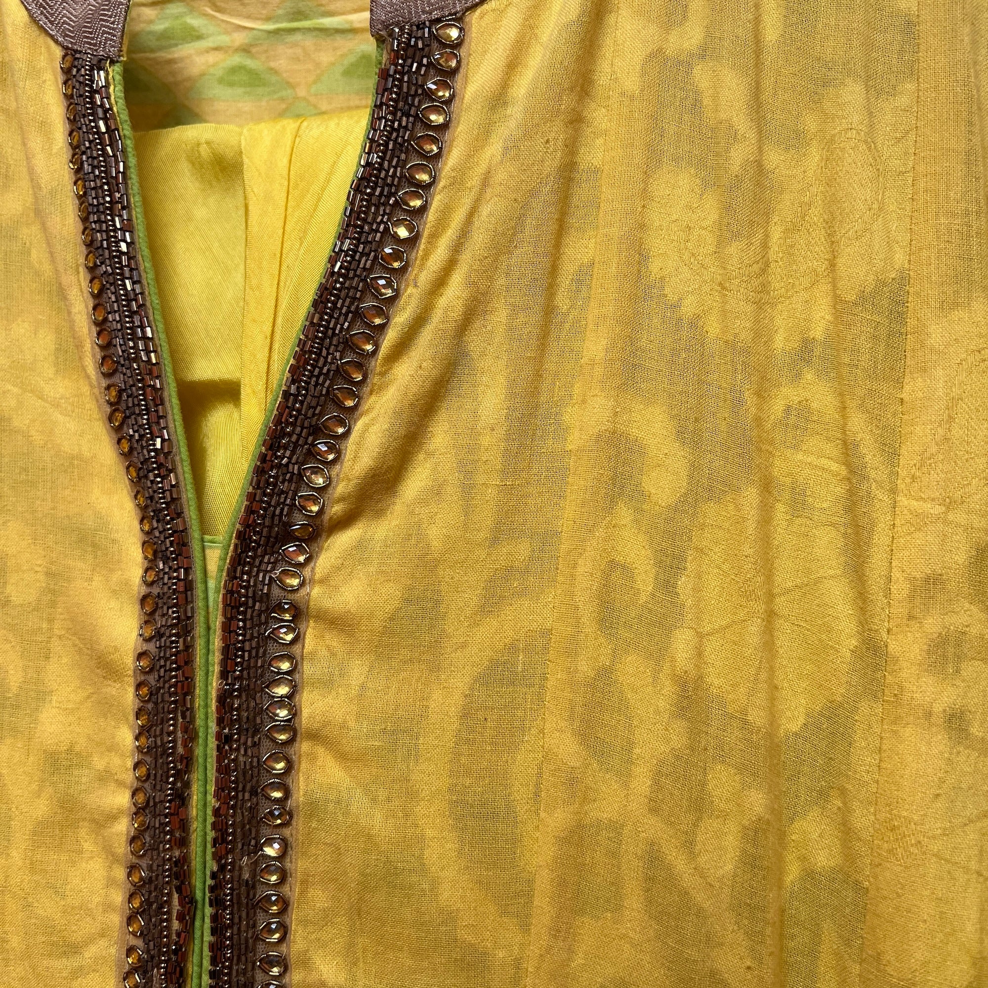 Yellow Anarkali Kurta Set - Vintage India NYC