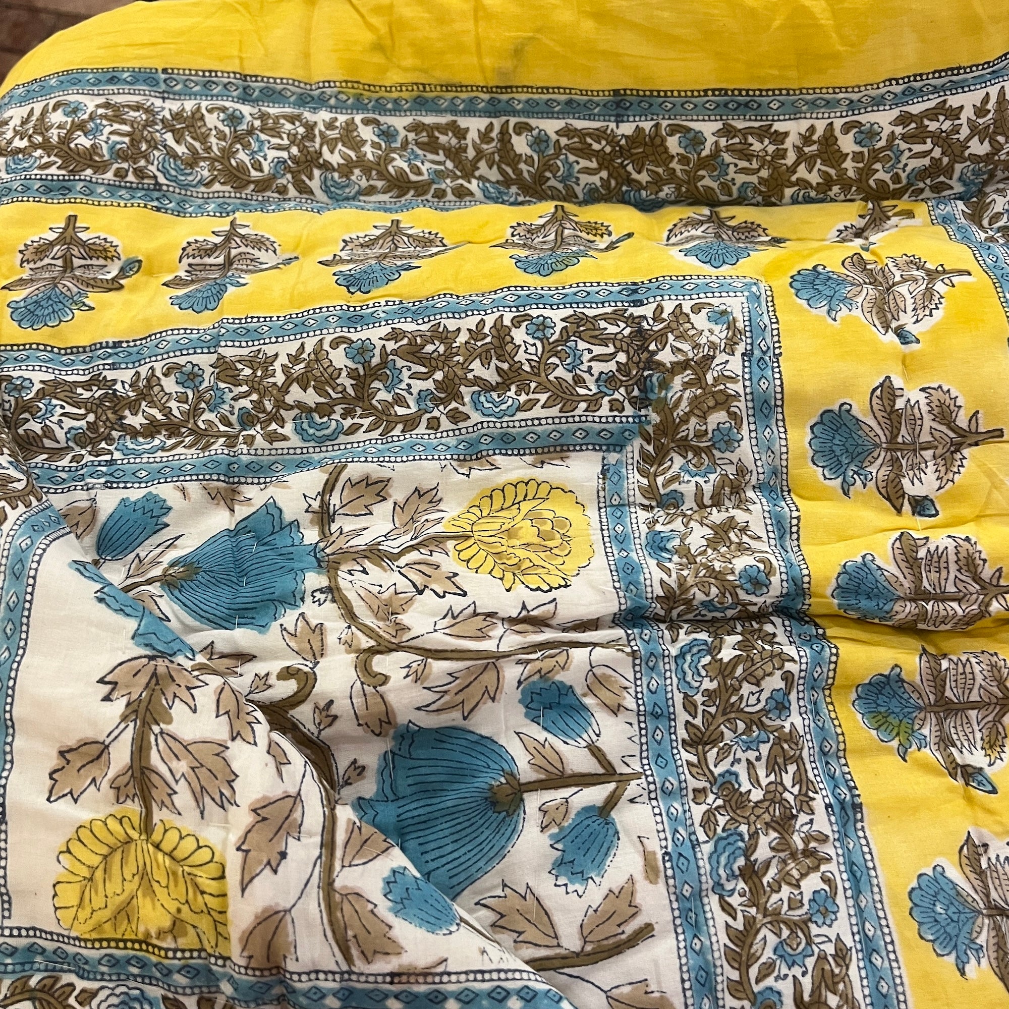 Reversible Hand Block Quilts-Twin-Various - Vintage India NYC