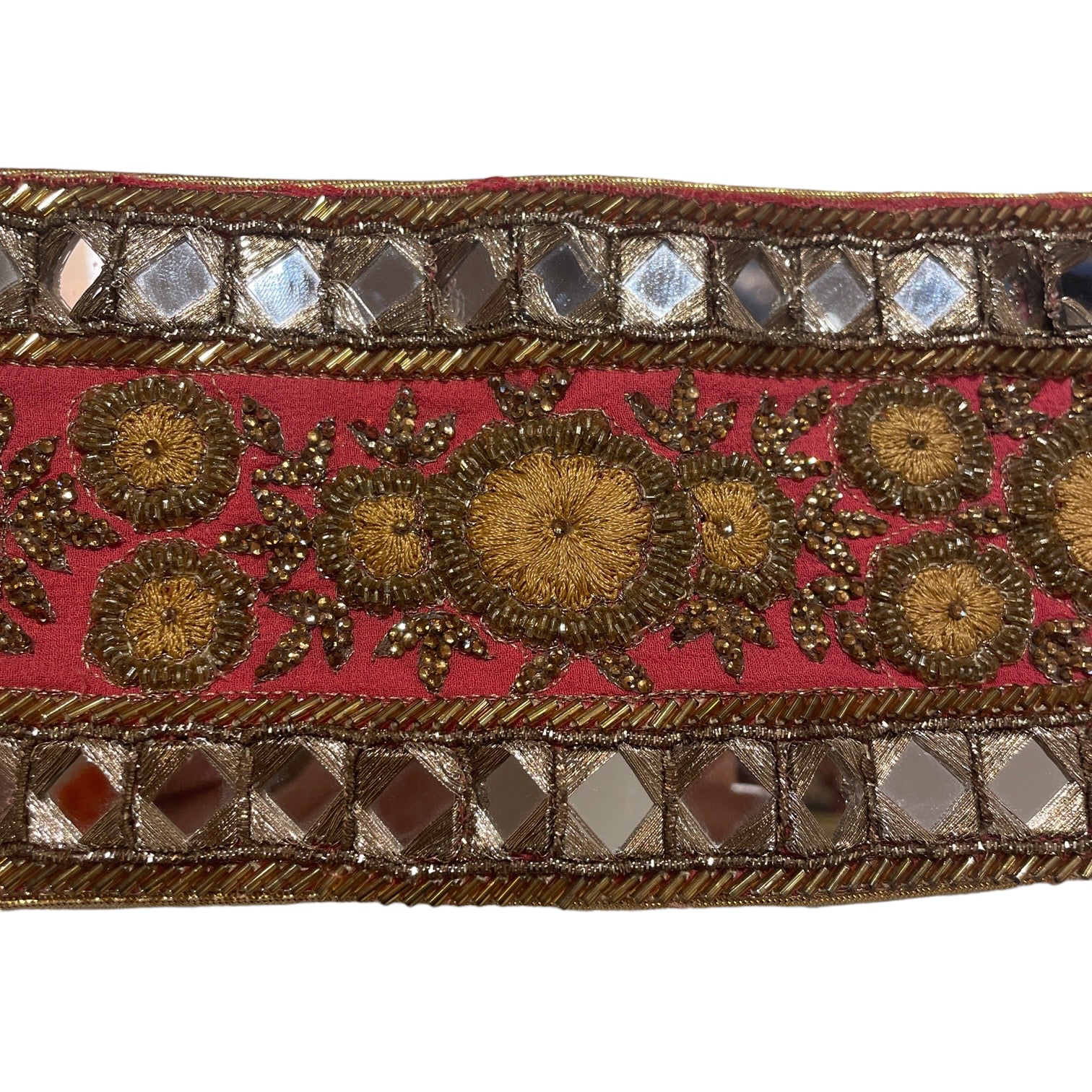 Zardosi & Mirror Heavywork Belt - Vintage India NYC