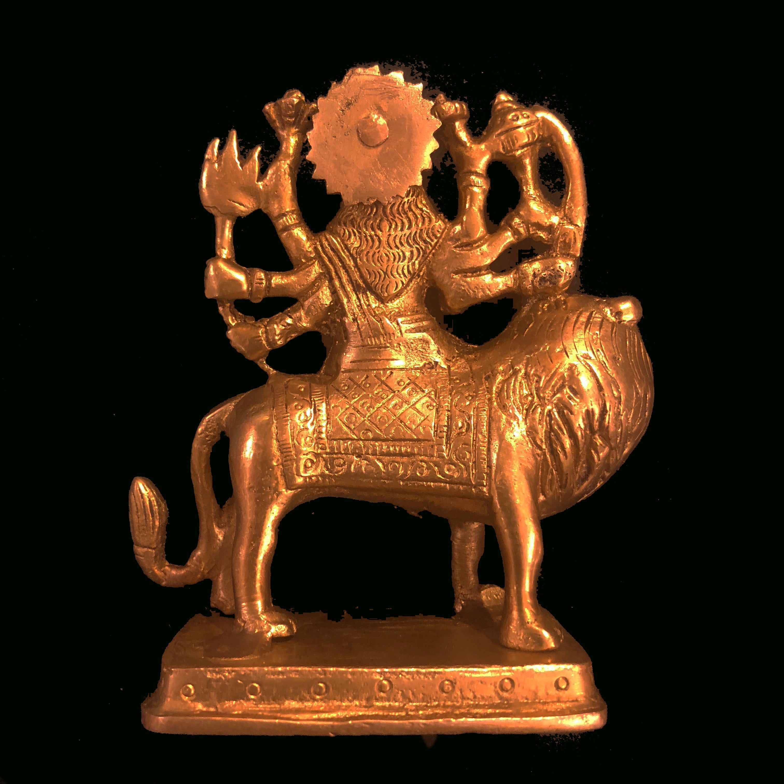 AK51 Brass Durga Statue - Vintage India NYC