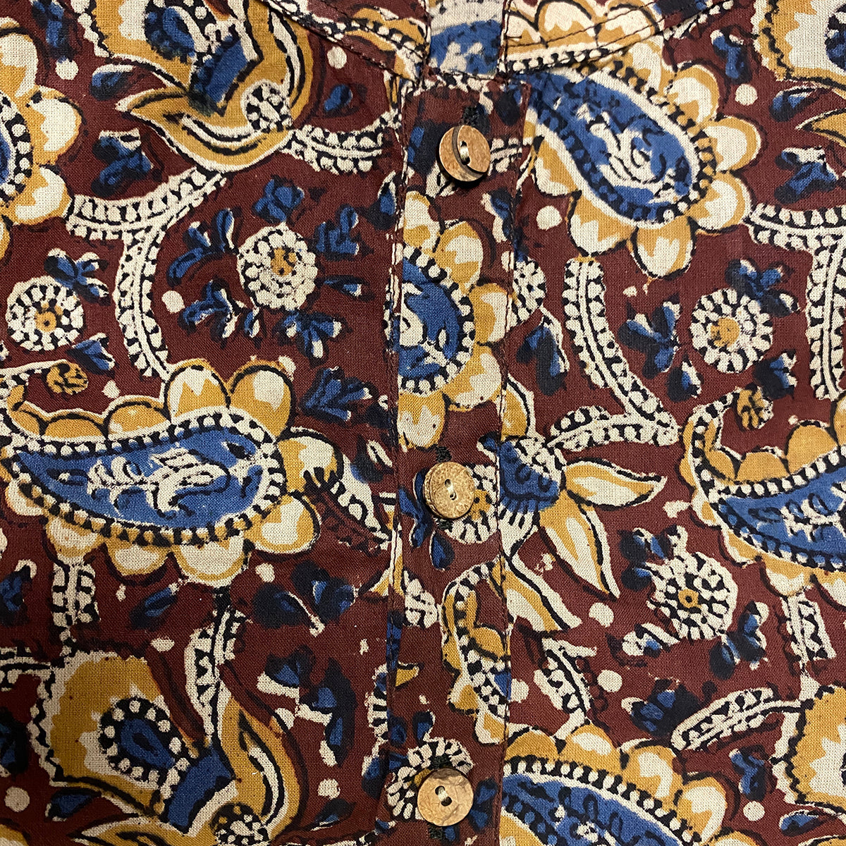 AR Mens Block Print Short Kurta - Vintage India NYC