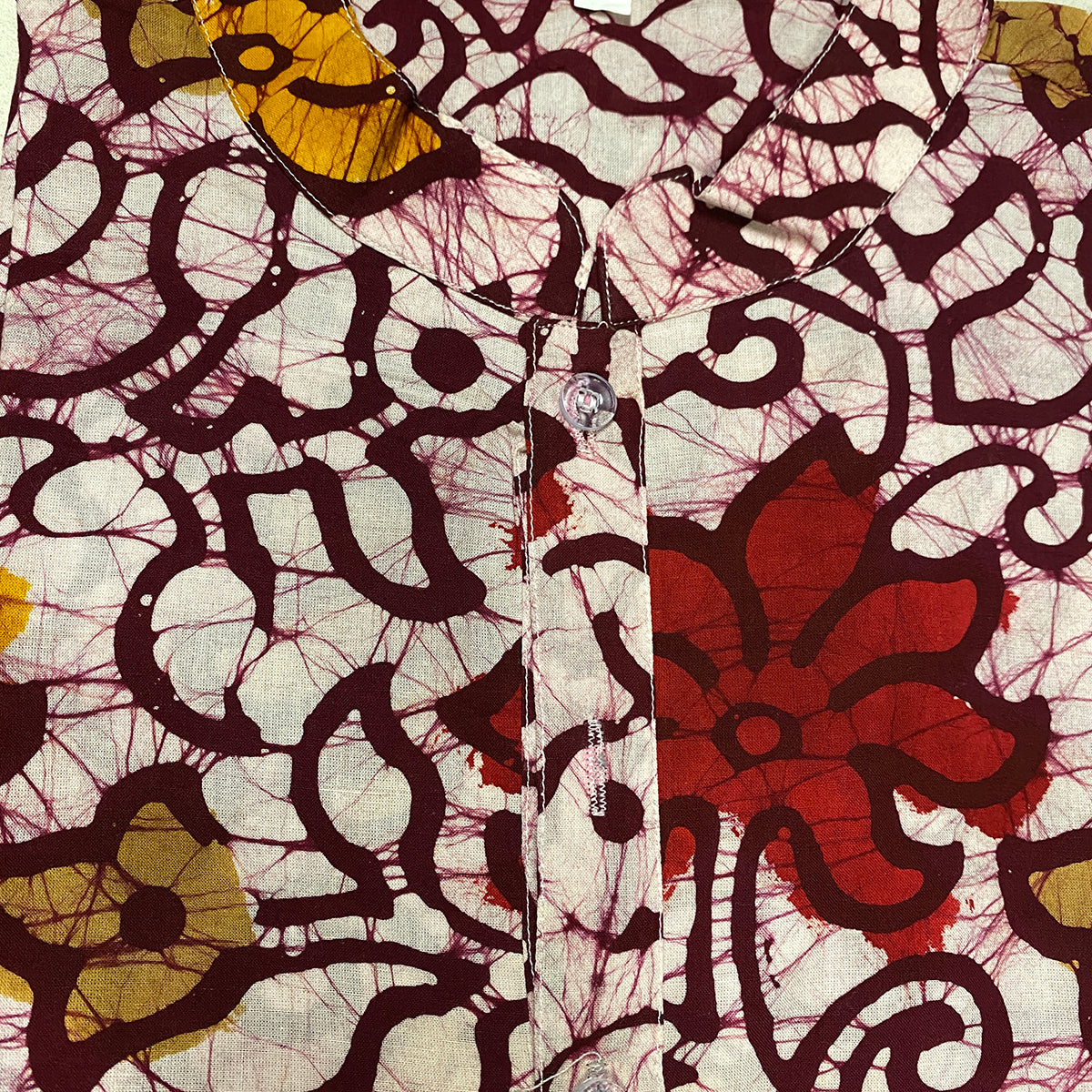 AR Mens Block Print Short Kurta - Vintage India NYC