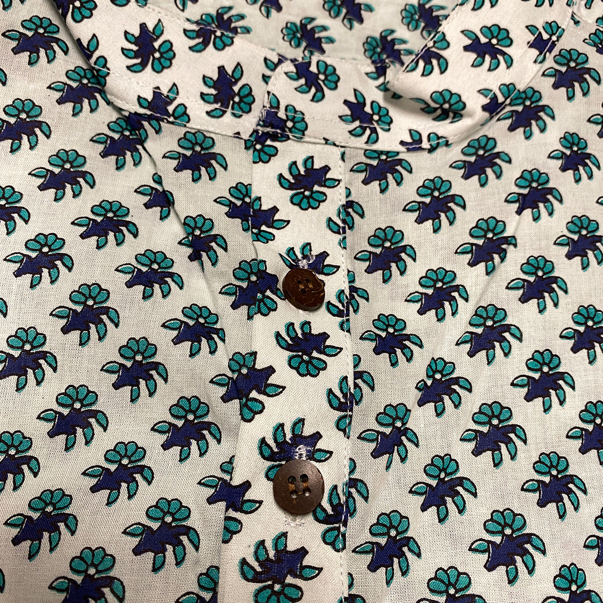 AR Mens Block Print Short Kurta - Vintage India NYC