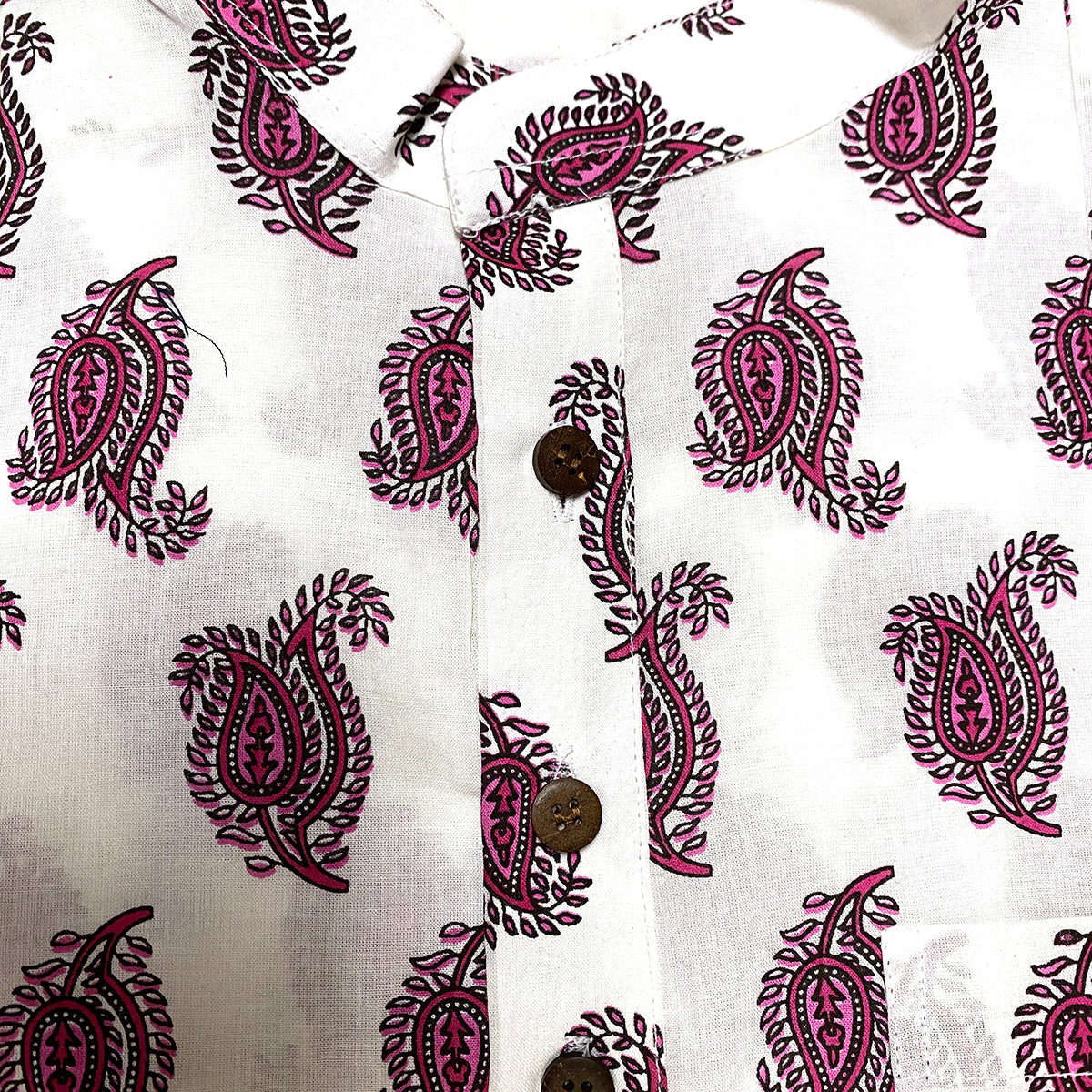 AR Mens Block Print Short Kurta - Vintage India NYC