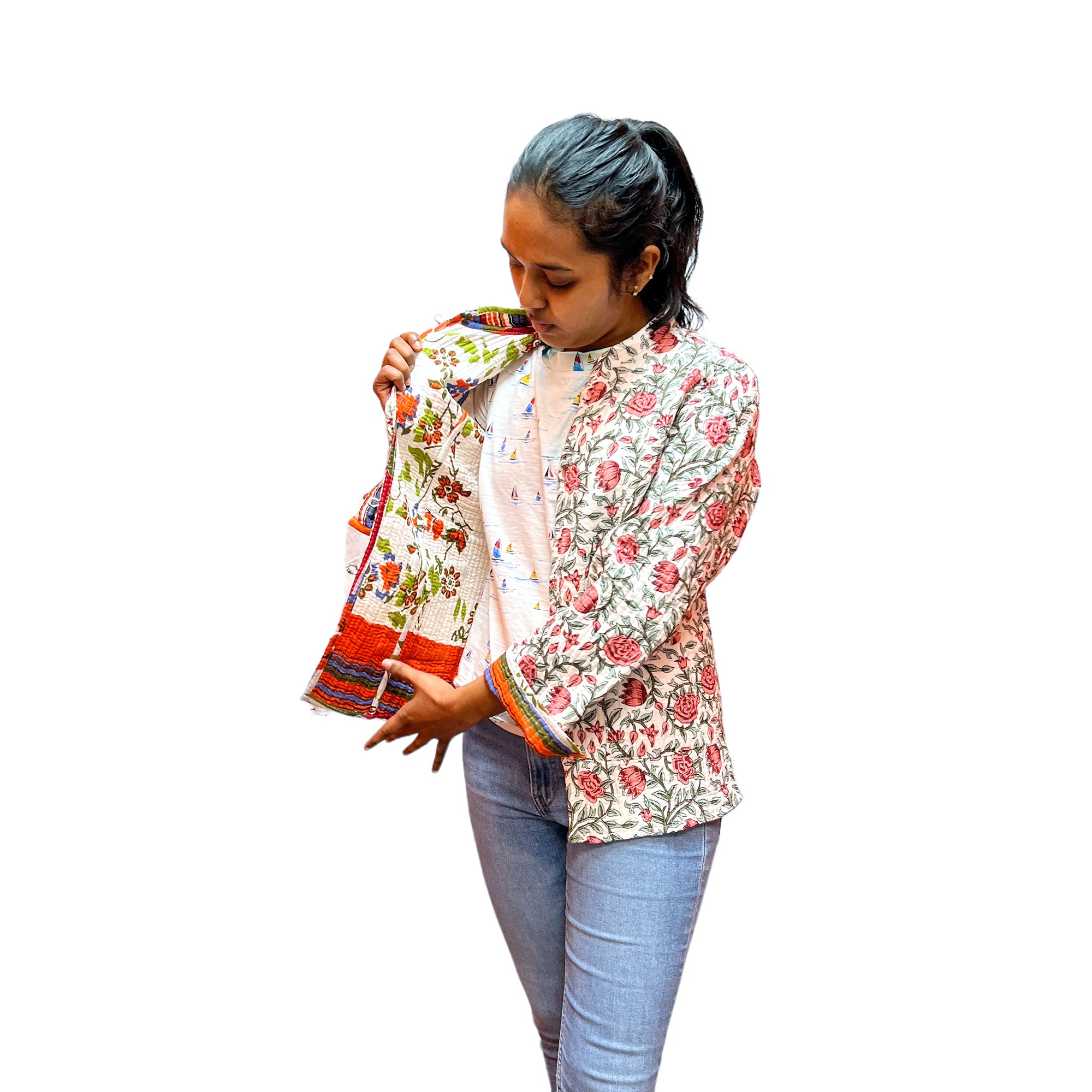 AR Reversible Quilted Short Jackets - Vintage India NYC