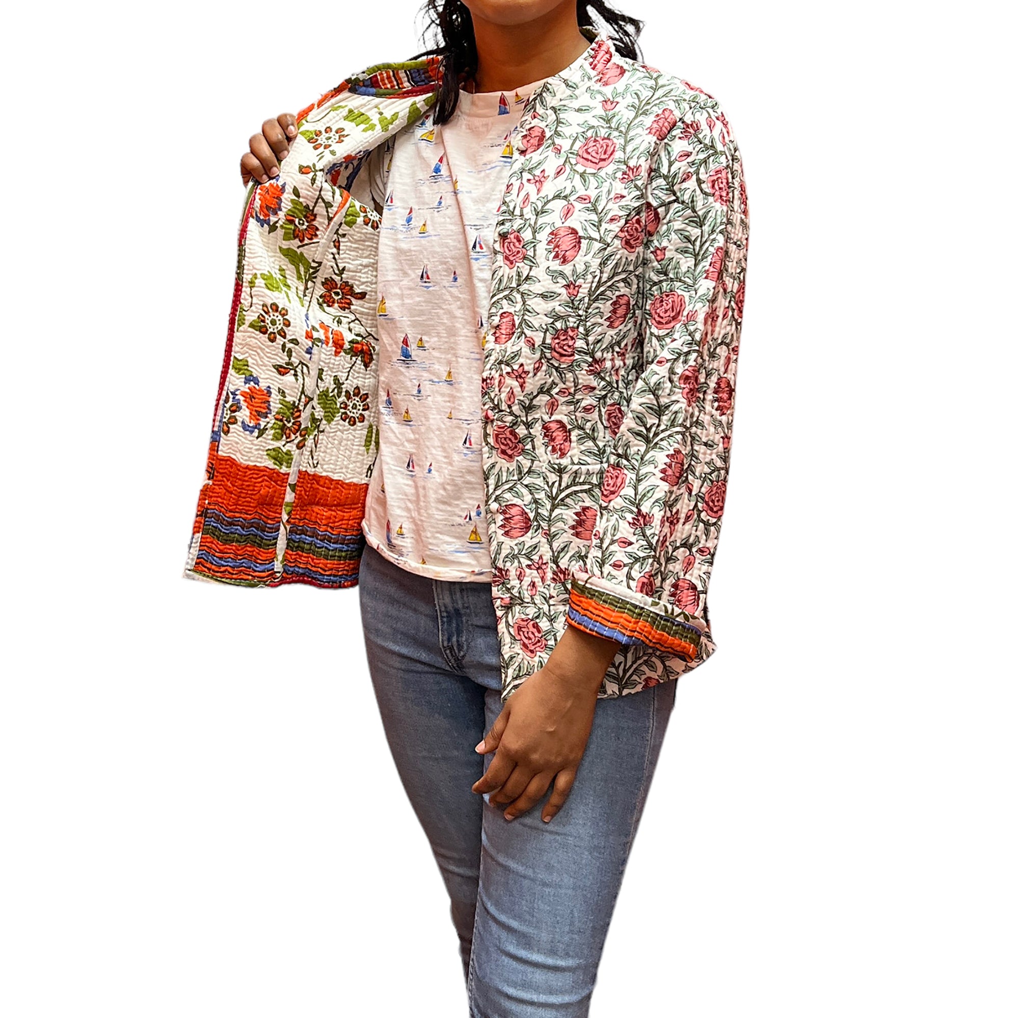 AR Reversible Quilted Short Jackets - Vintage India NYC