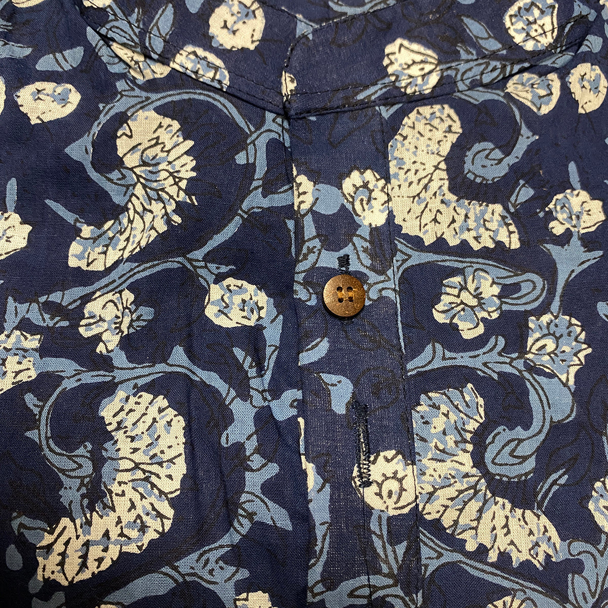 AR Mens Block Print Short Kurta - Vintage India NYC