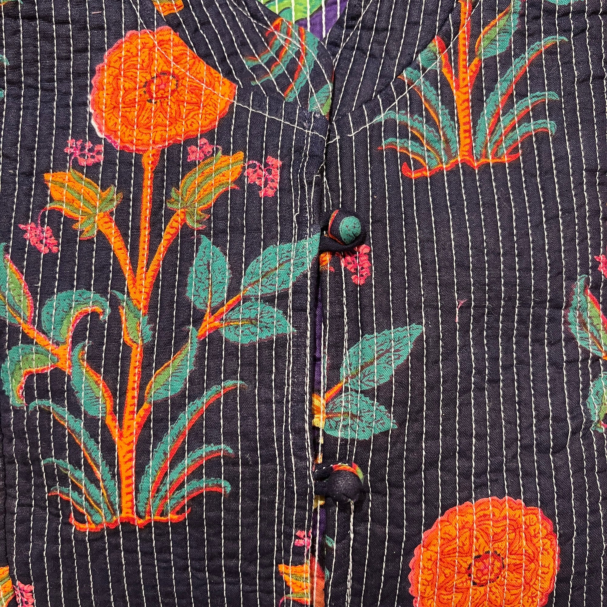 AR Reversible Quilted Long Jackets - Vintage India NYC