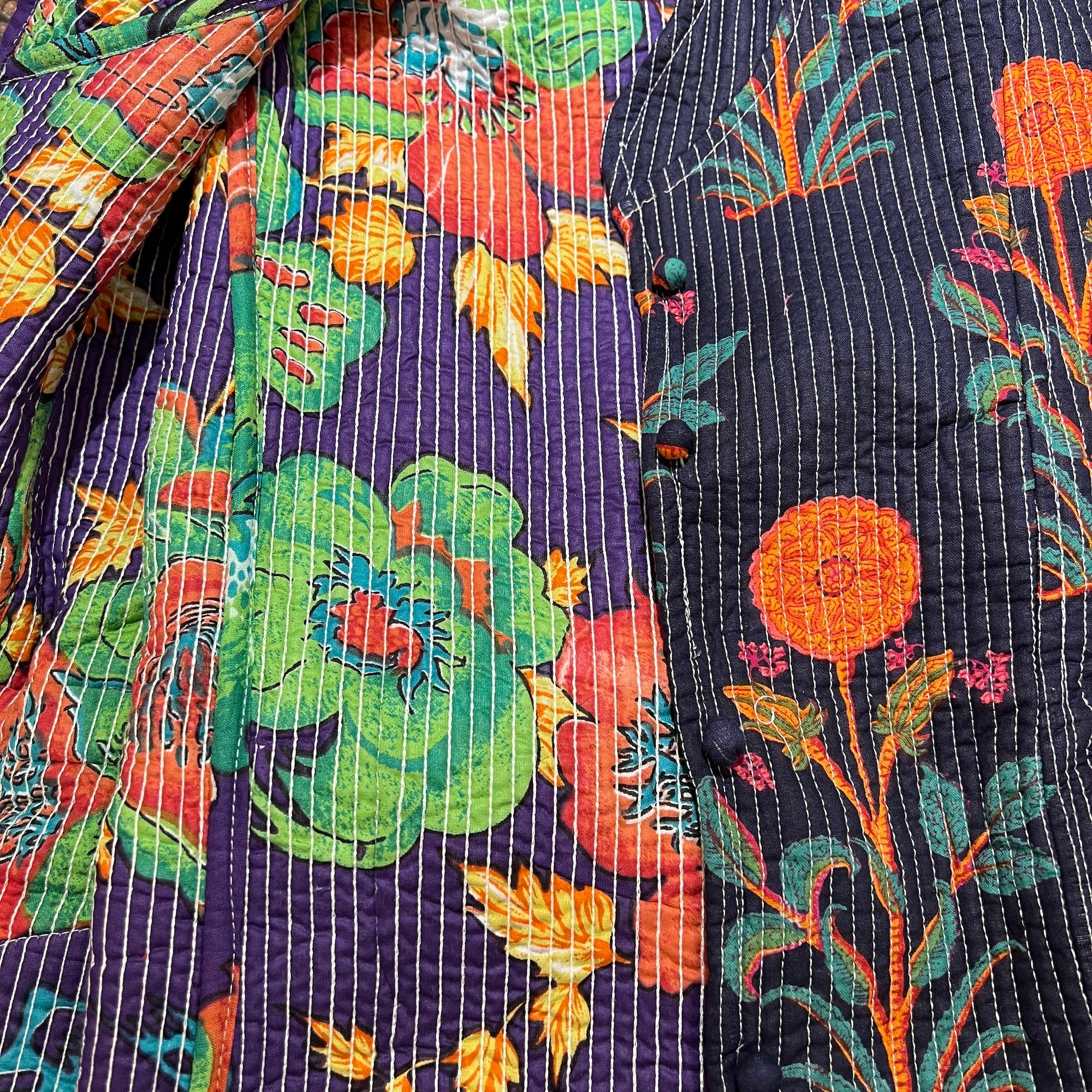 AR Reversible Quilted Long Jackets - Vintage India NYC