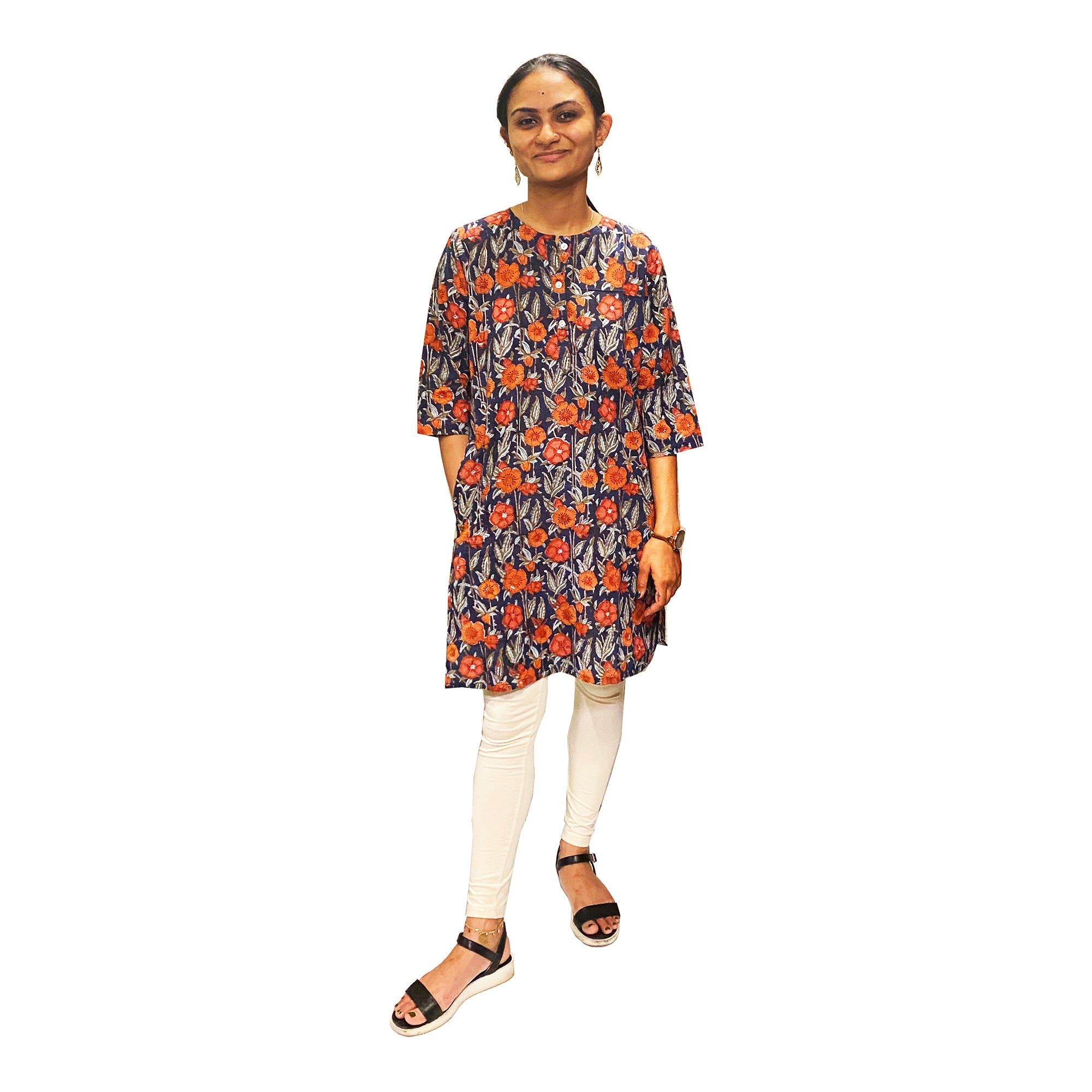 AR Floral Kurtas-4 Styles - Vintage India NYC