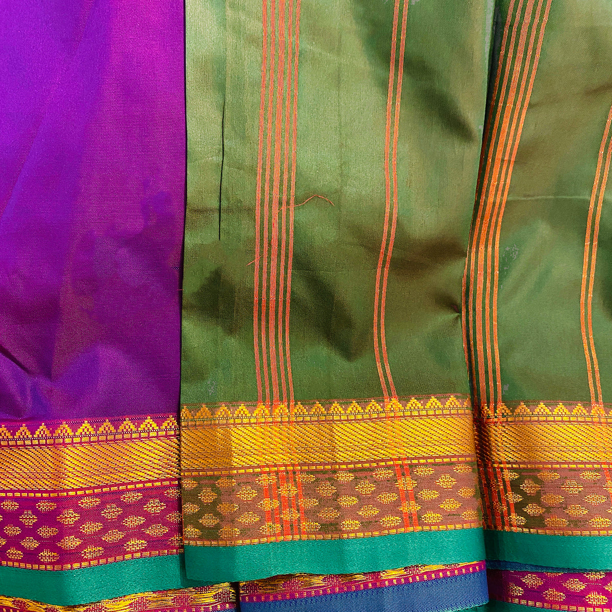 AR Saree with Brocade Border - Vintage India NYC