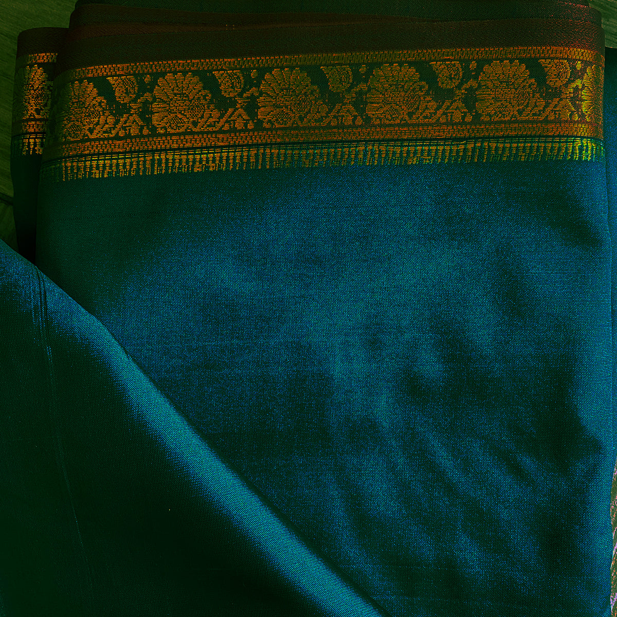 AR Saree with Brocade Border - Vintage India NYC