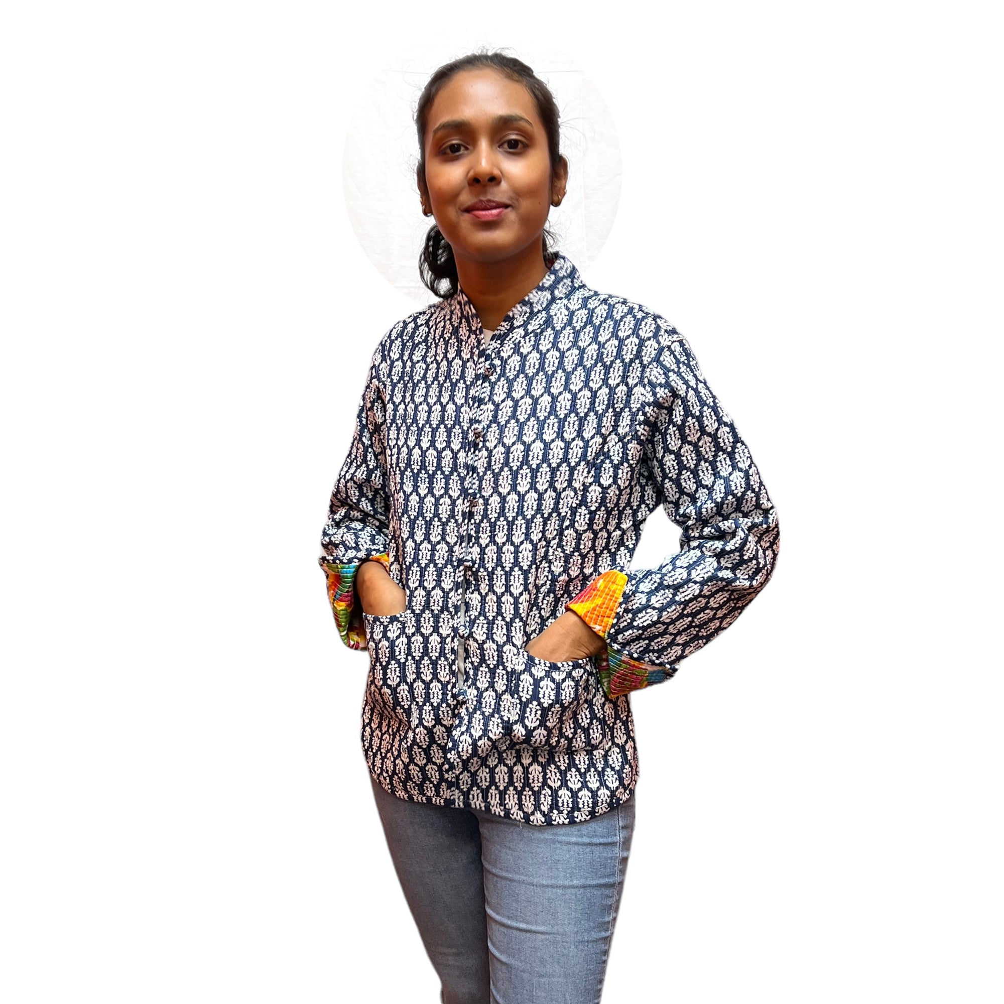 AR Reversible Quilted Short Jackets - Vintage India NYC