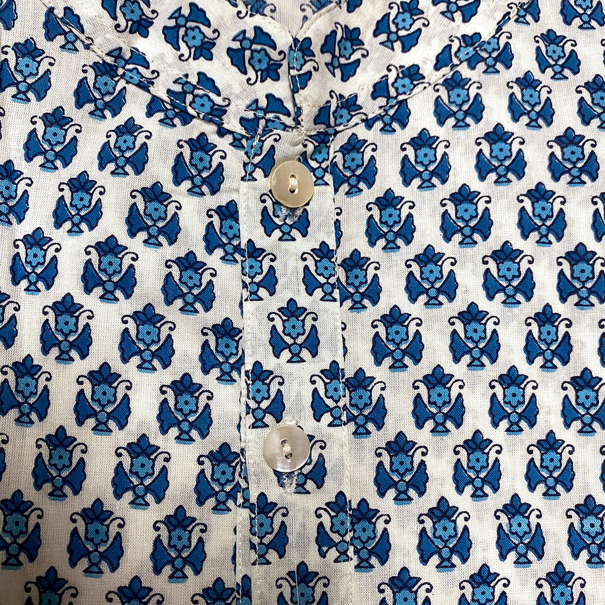 AR Mens Block Print Short Kurta - Vintage India NYC