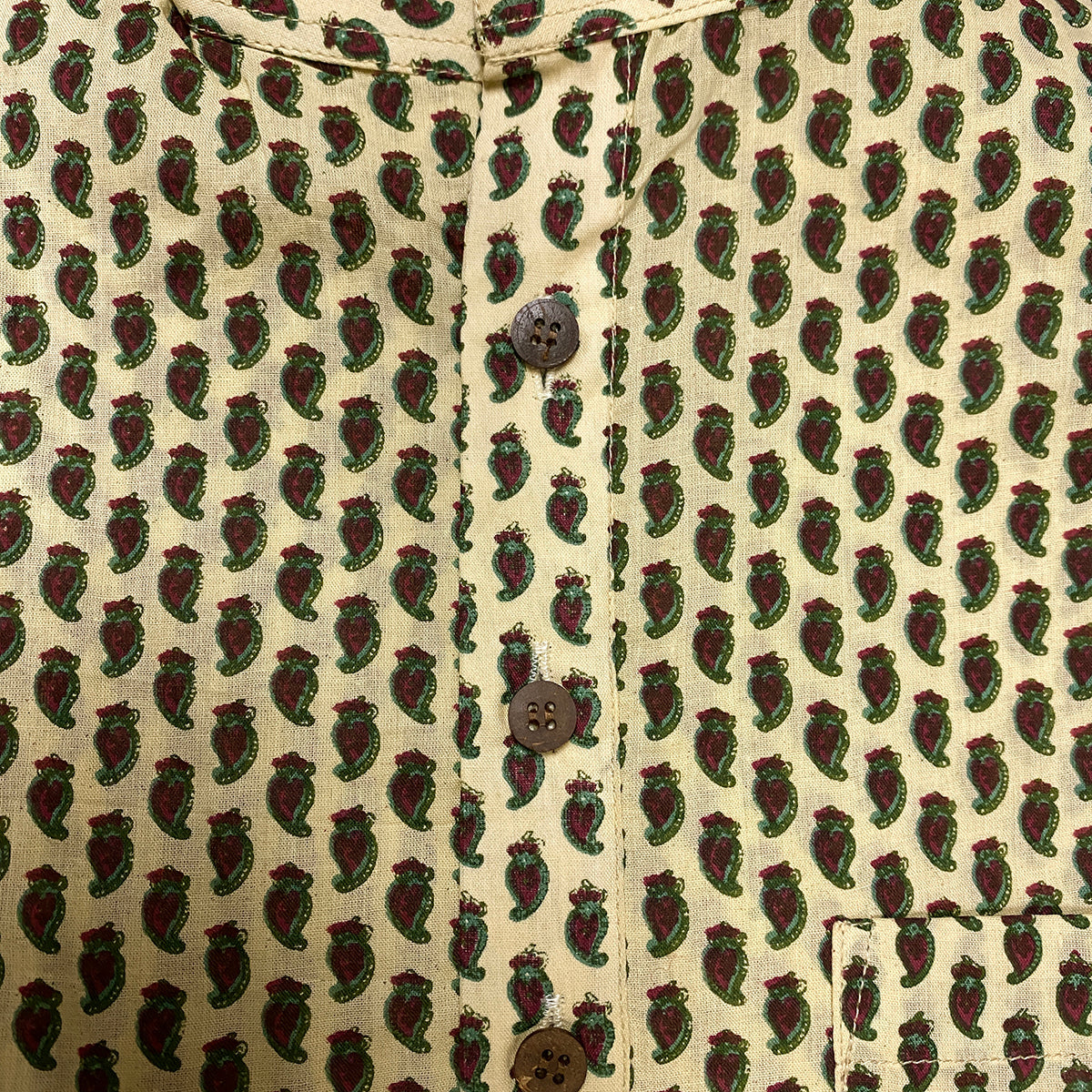 AR Mens Block Print Short Kurta - Vintage India NYC