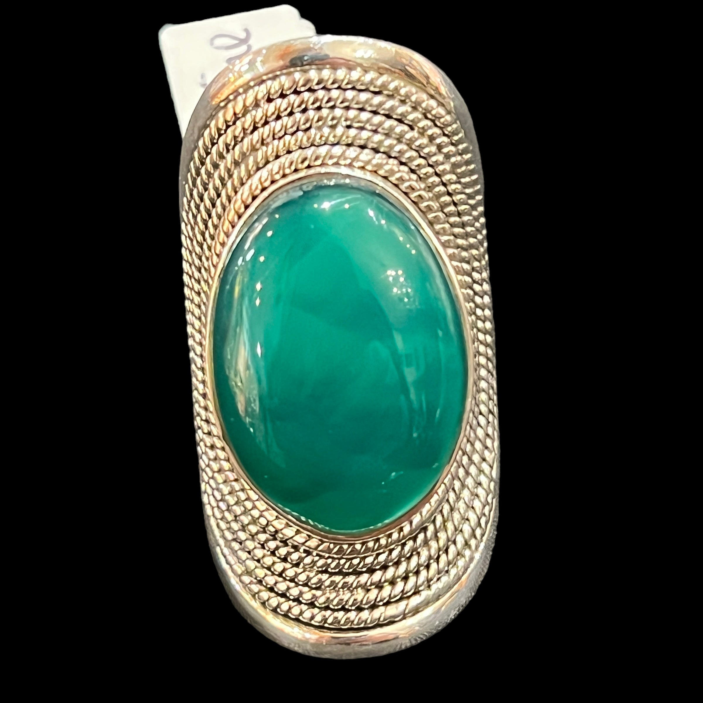 Large Silver Stone Rings - Vintage India NYC