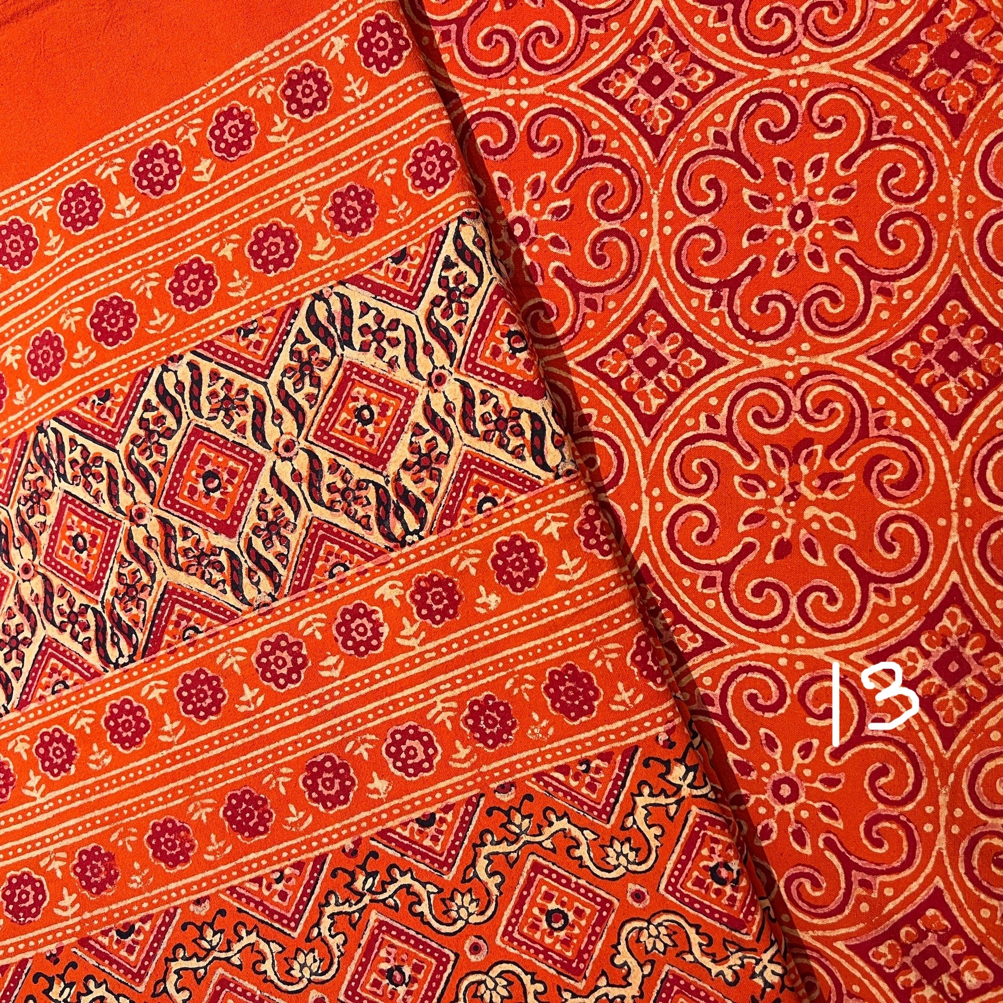 Ajrakh Queen Bed Covers-Many Colors - Vintage India NYC