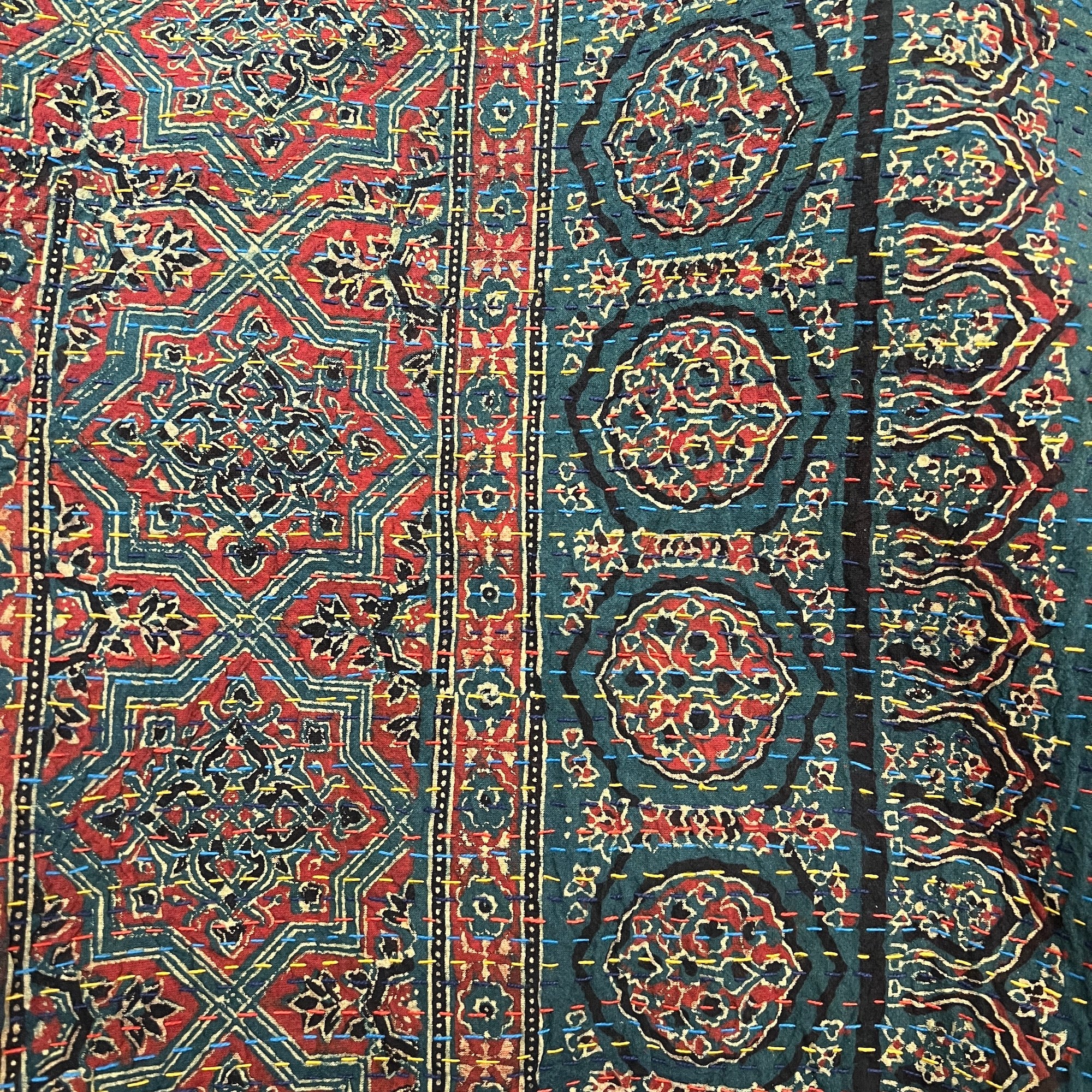 Ajrakh Kantha Quilts-Many Colors - Vintage India NYC