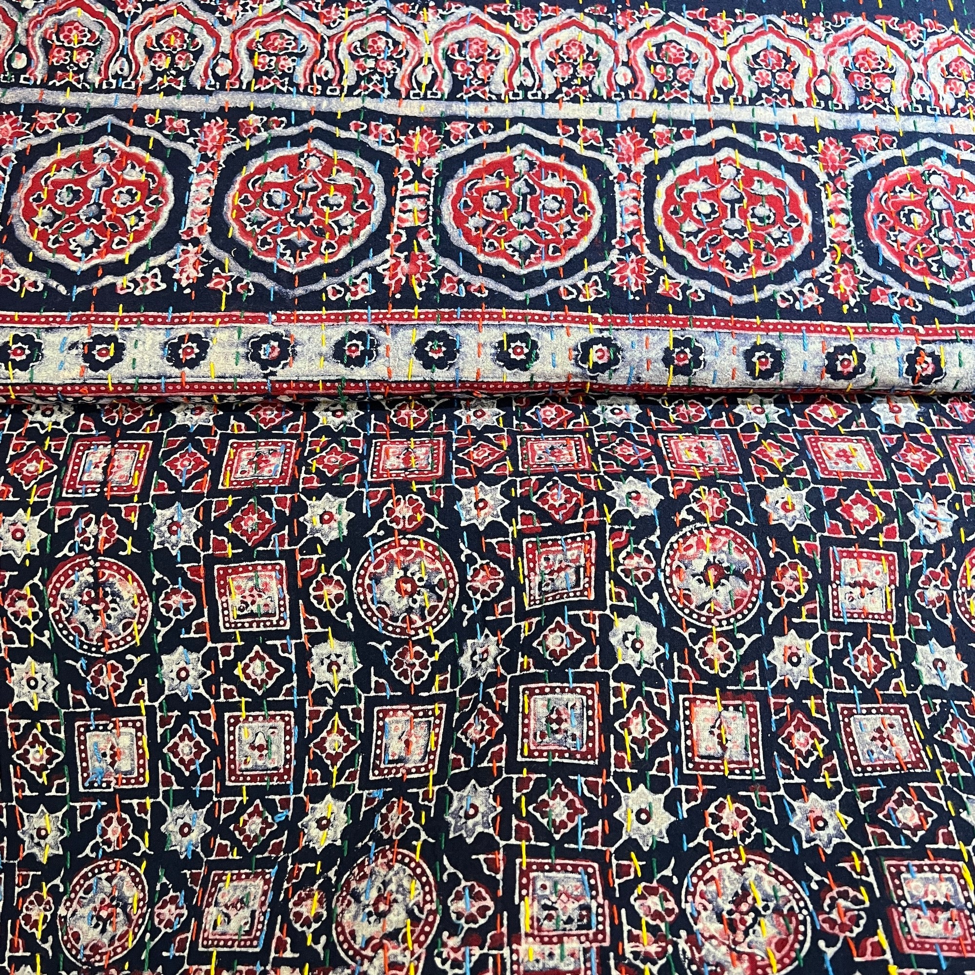 Ajrakh Kantha Quilts-Many Colors - Vintage India NYC